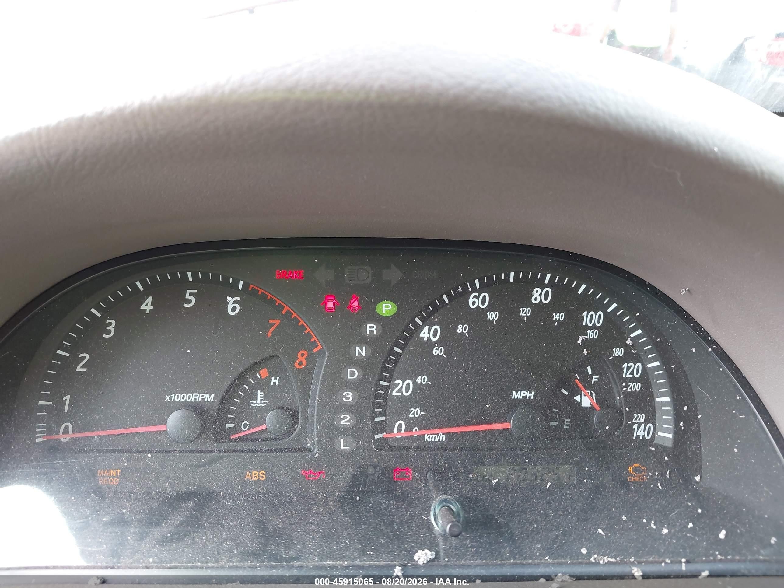 2004 Toyota Camry Le V6 Red vin: 4T1BF30KX4U066771