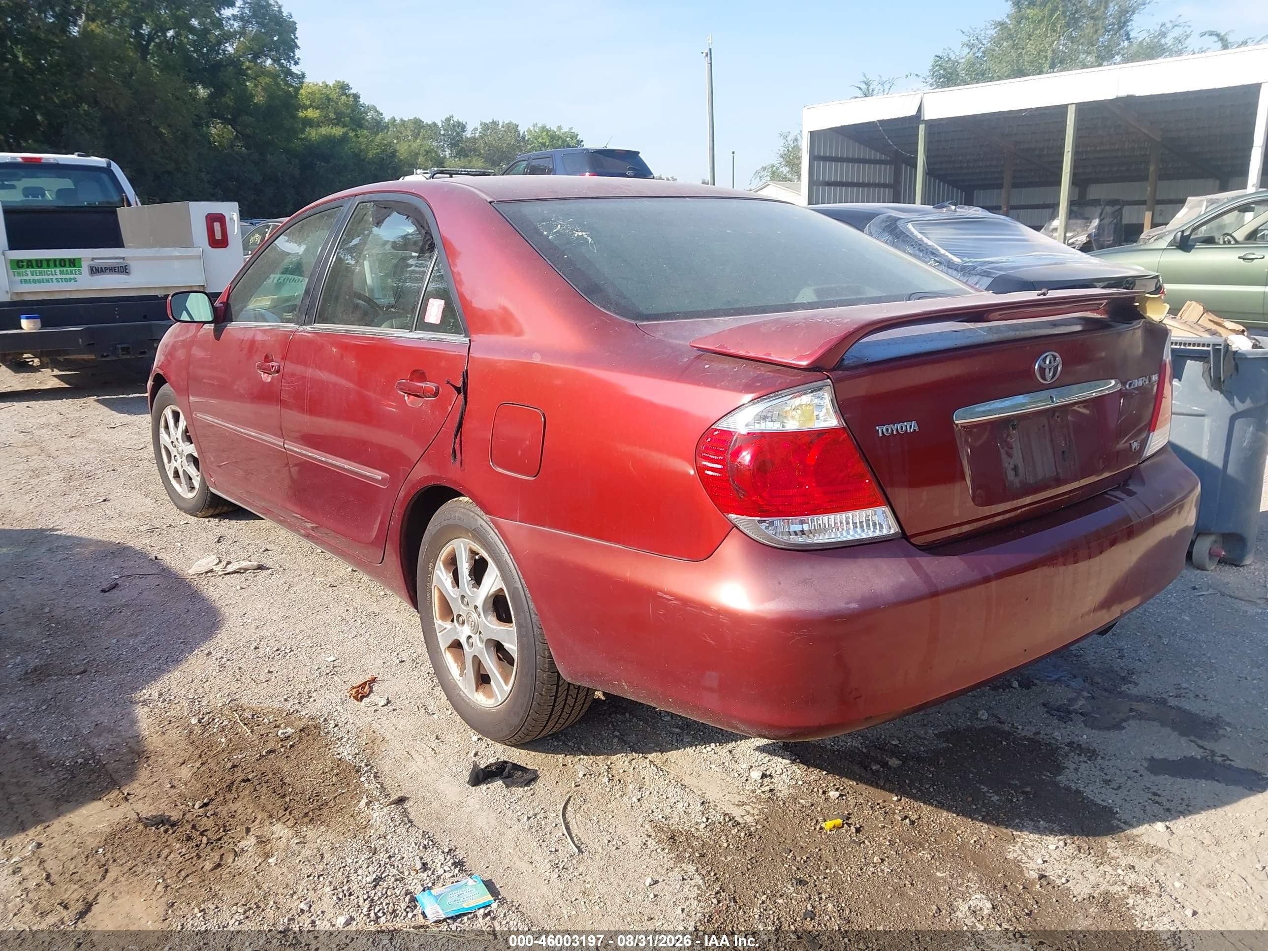2005 Toyota Camry Xle V6 Maroon vin: 4T1BF30KX5U103738