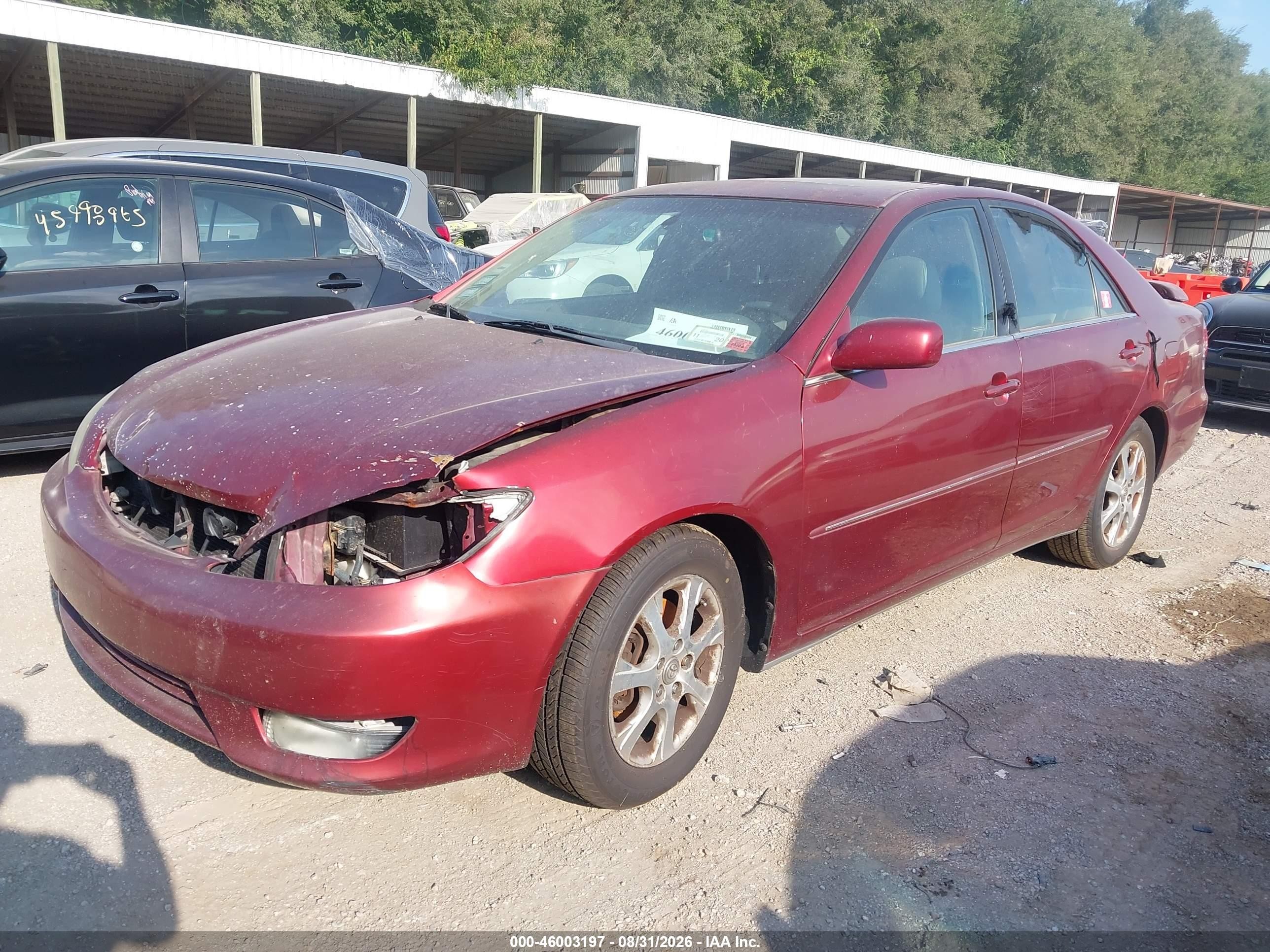 2005 Toyota Camry Xle V6 Maroon vin: 4T1BF30KX5U103738
