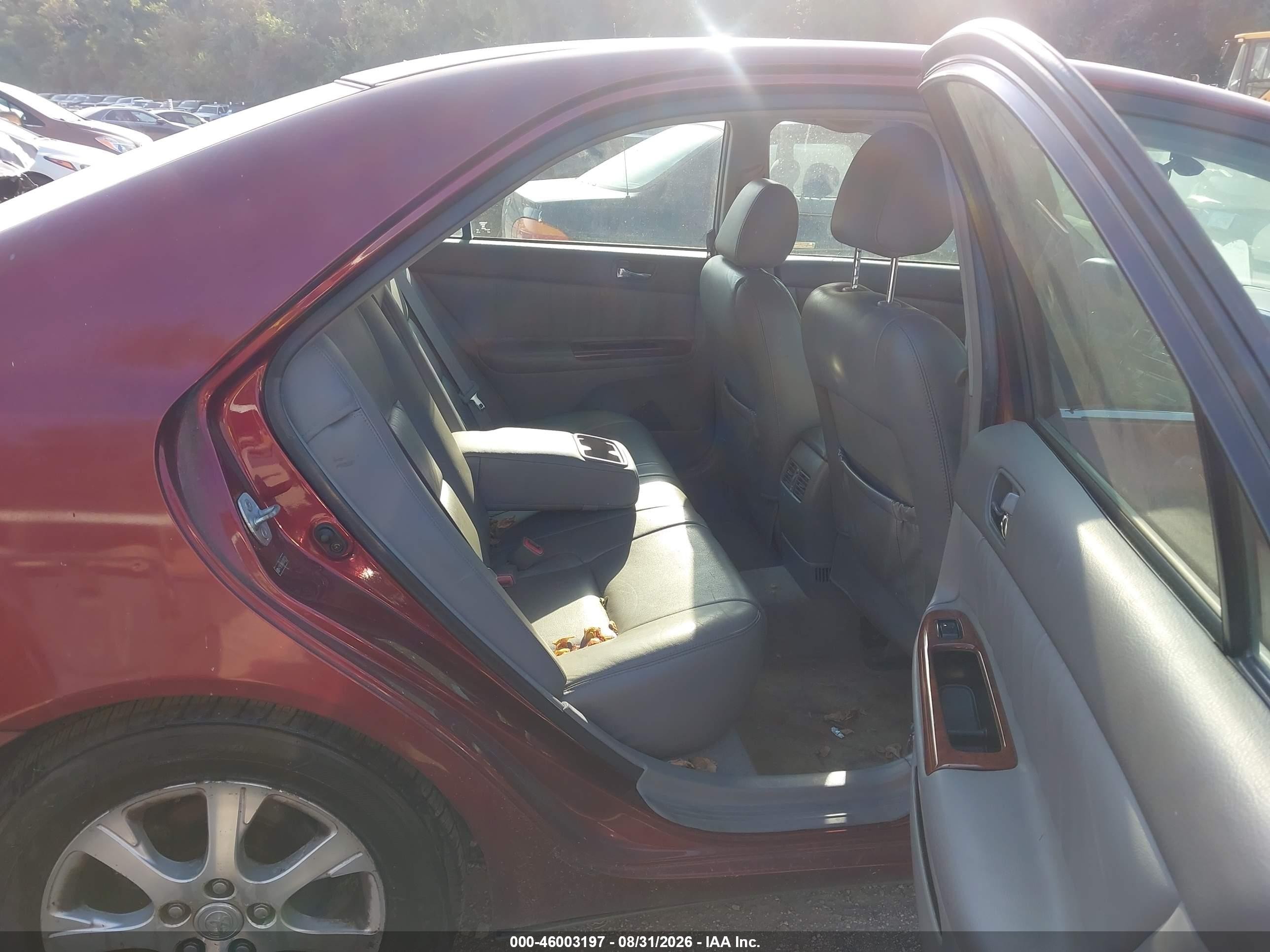 2005 Toyota Camry Xle V6 Maroon vin: 4T1BF30KX5U103738
