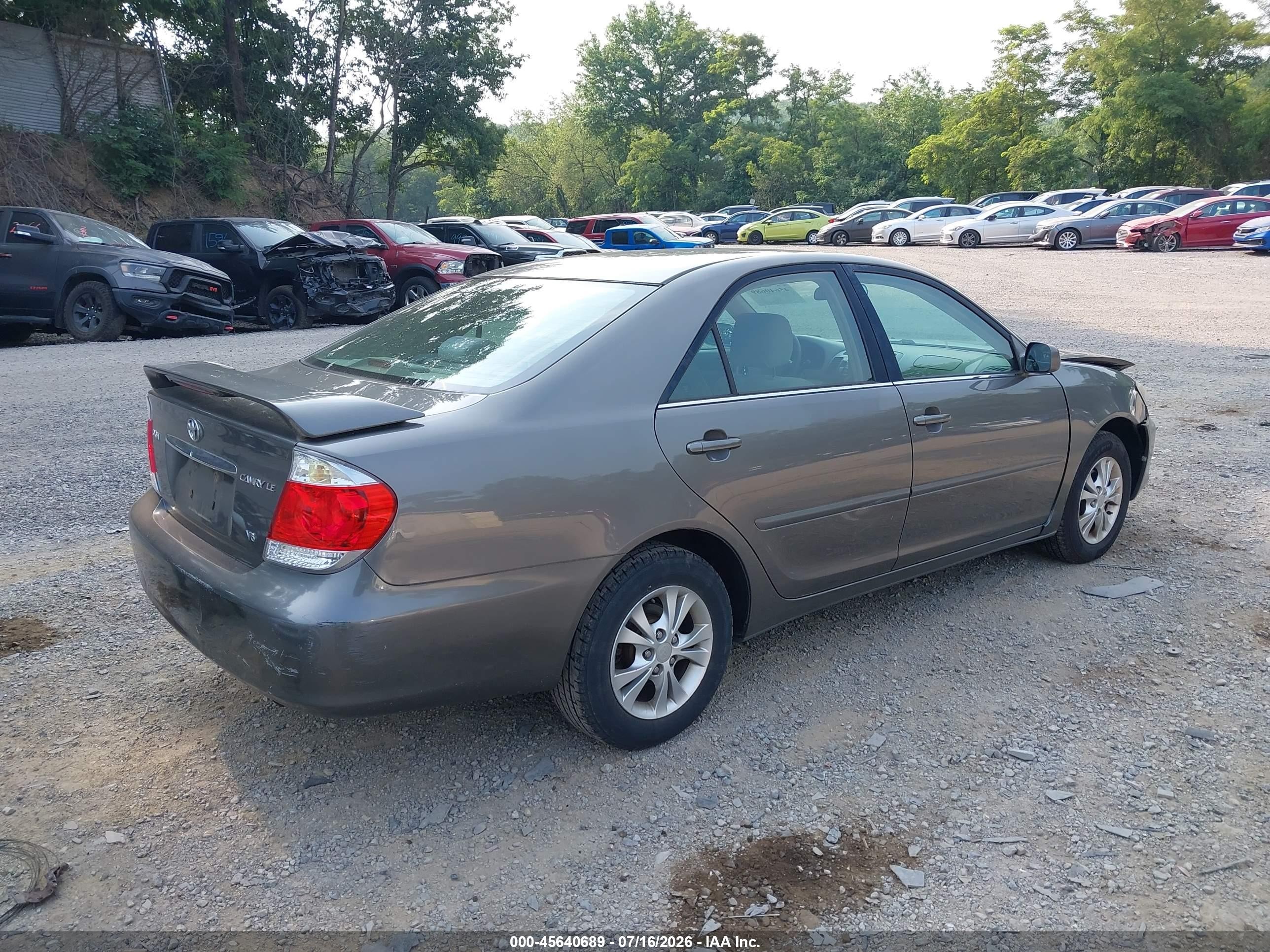 2006 Toyota Camry Le V6 Gray vin: 4T1BF32K06U635840