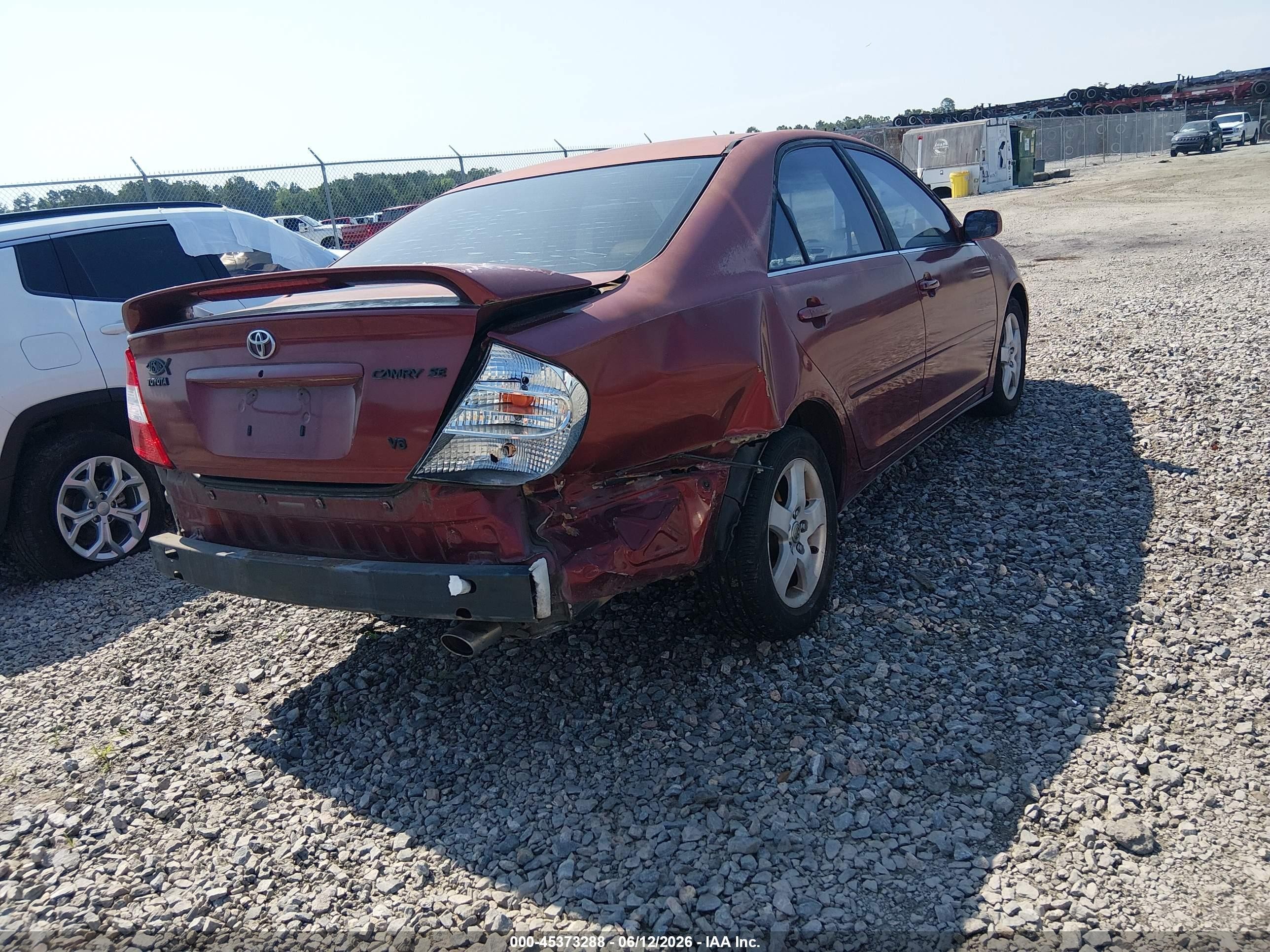 2002 Toyota Camry Se Burgundy vin: 4T1BF32K12U011541