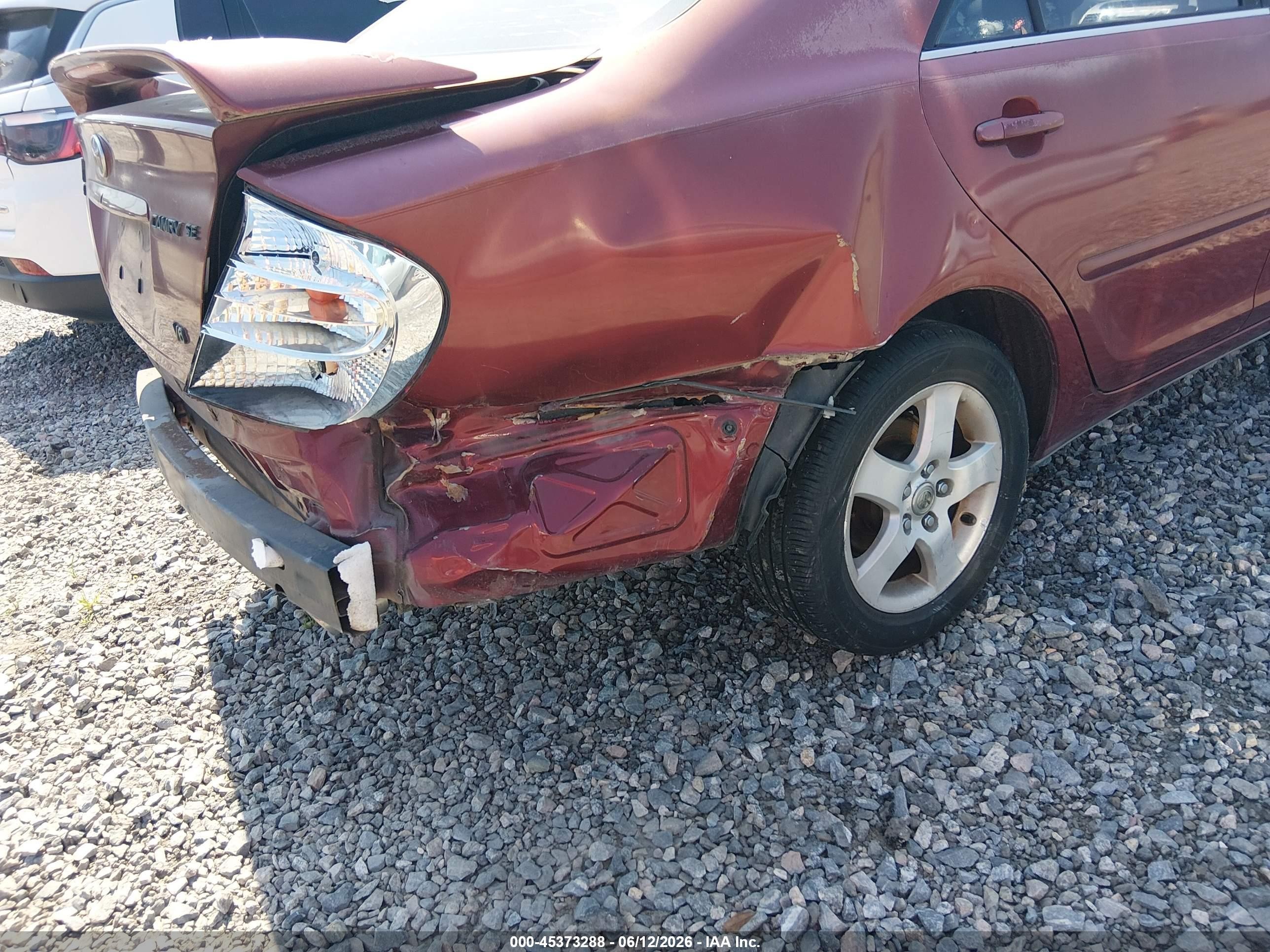 2002 Toyota Camry Se Burgundy vin: 4T1BF32K12U011541