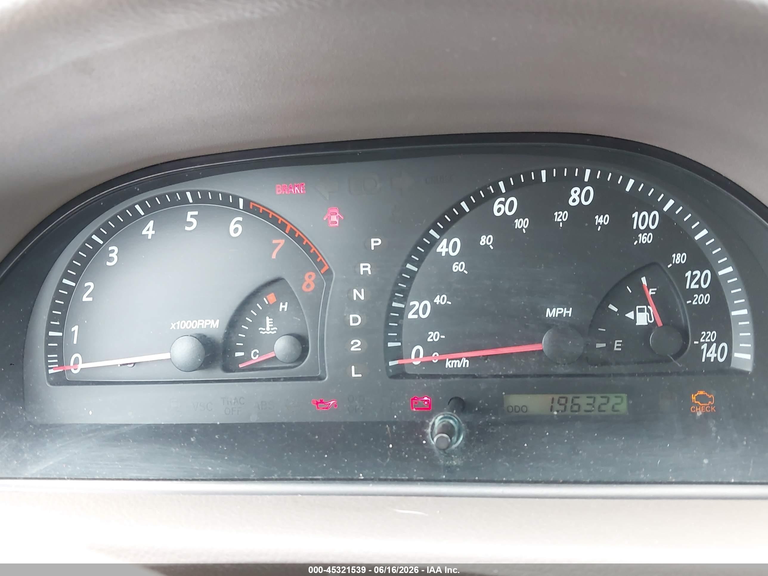 2003 Toyota Camry Le V6 Red vin: 4T1BF32K13U038515