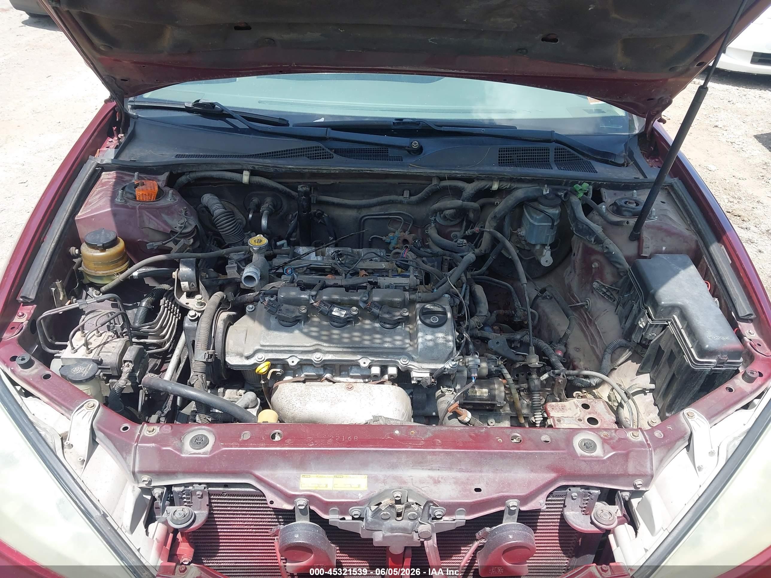 2003 Toyota Camry Le V6 Red vin: 4T1BF32K13U038515