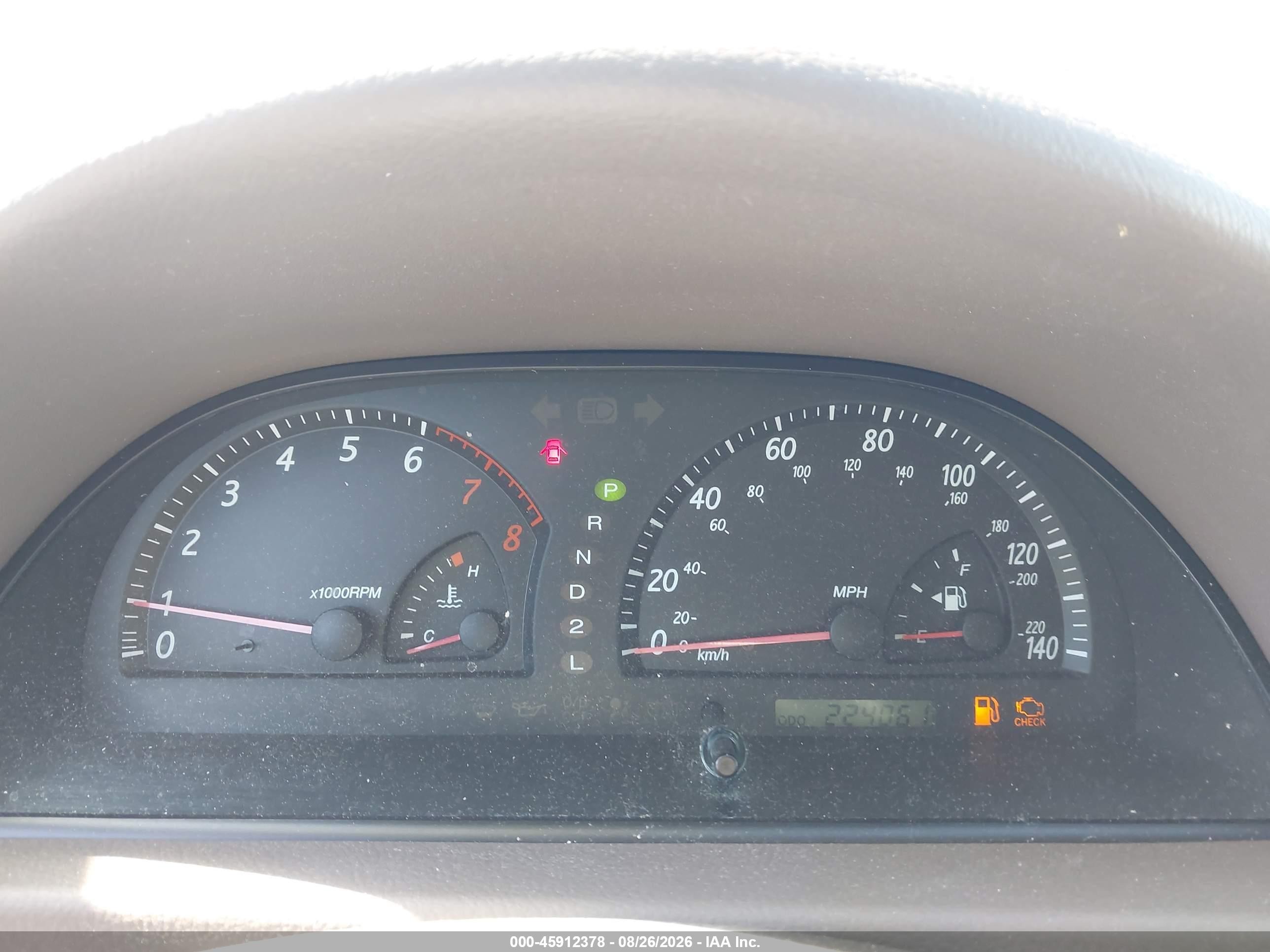 2002 Toyota Camry Le V6 Gold vin: 4T1BF32K22U013878