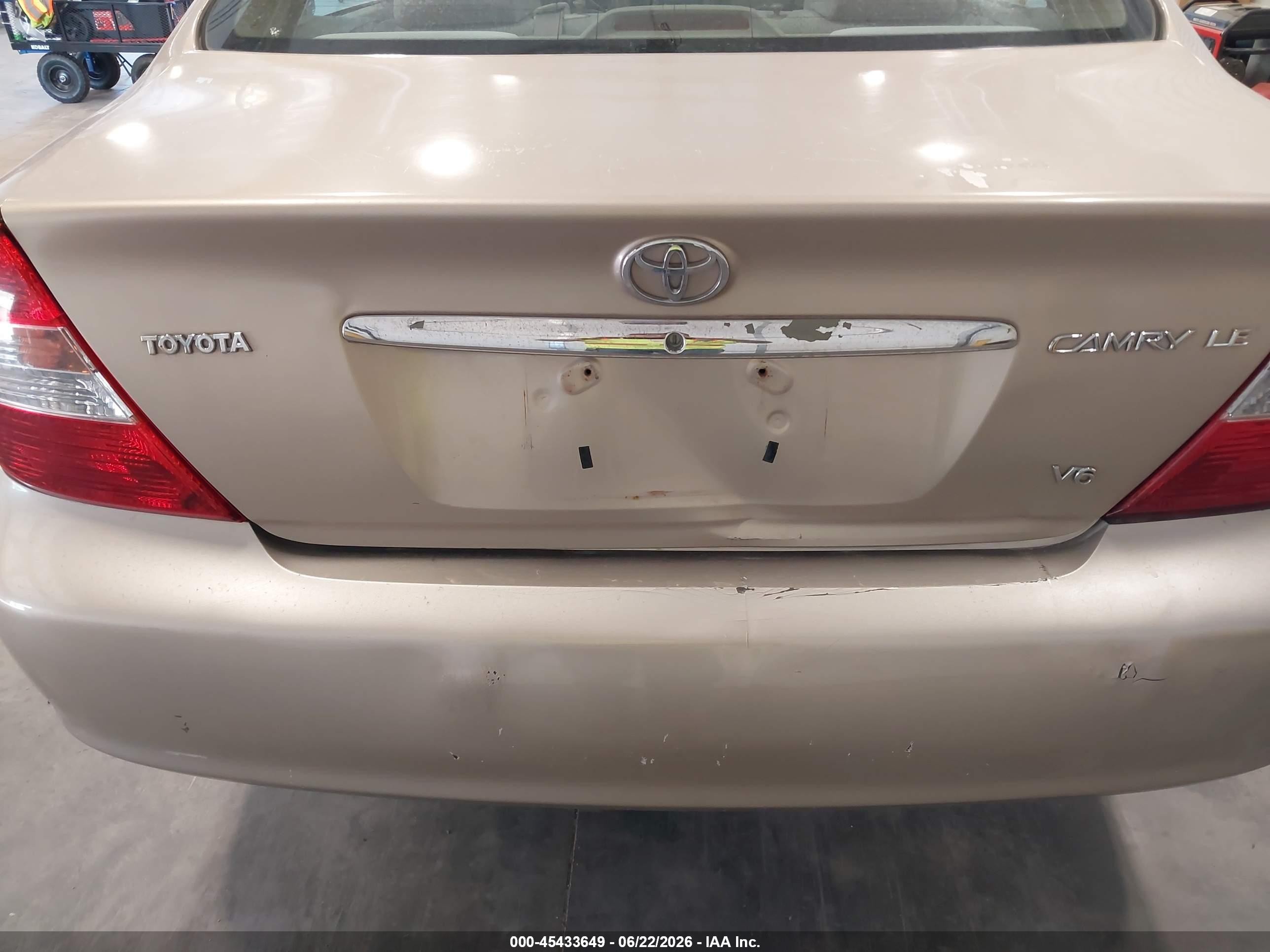 2002 Toyota Camry Le V6 Brown vin: 4T1BF32K22U522448