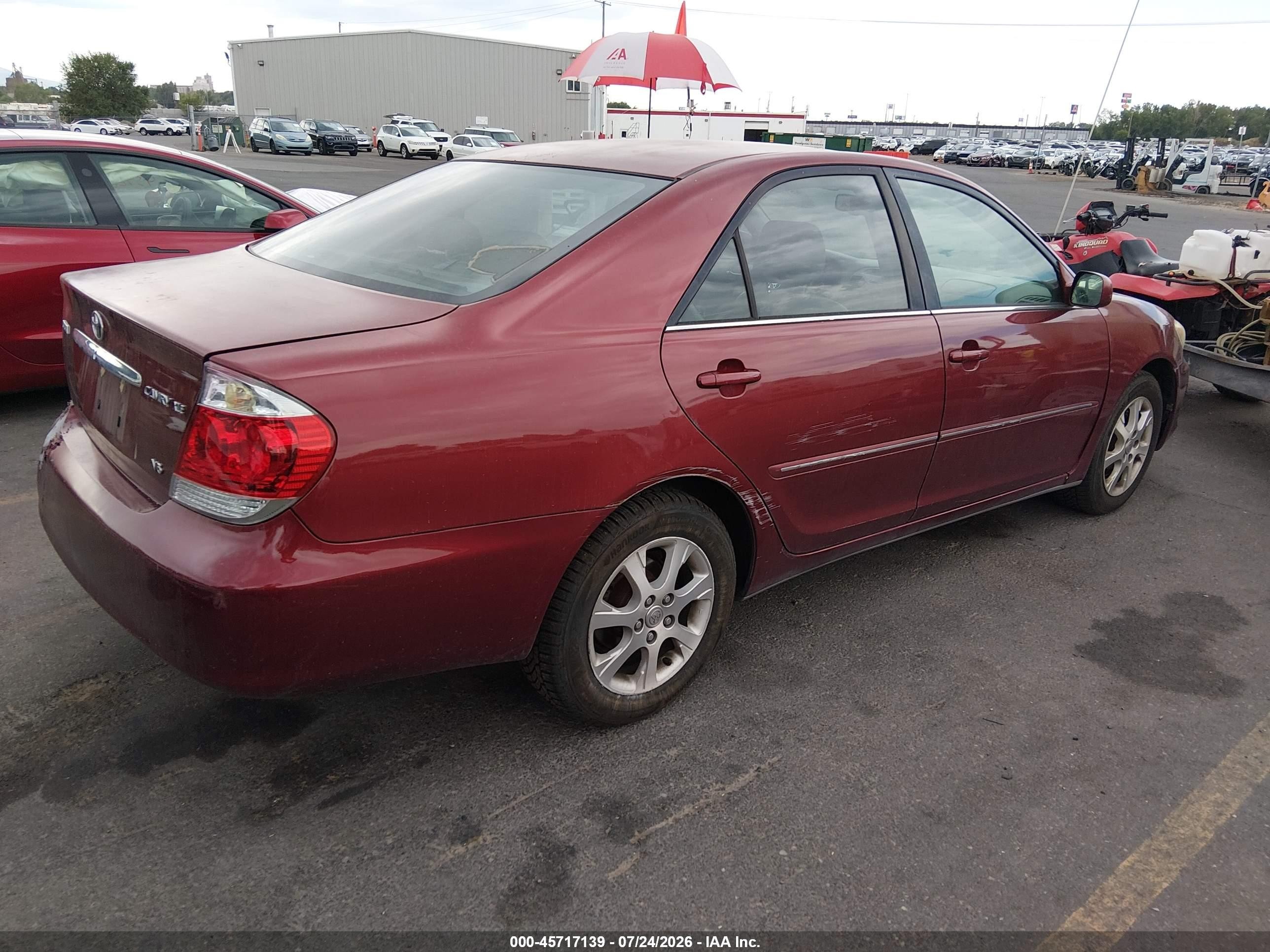2006 Toyota Camry Xle V6 Burgundy vin: 4T1BF32K26U114053