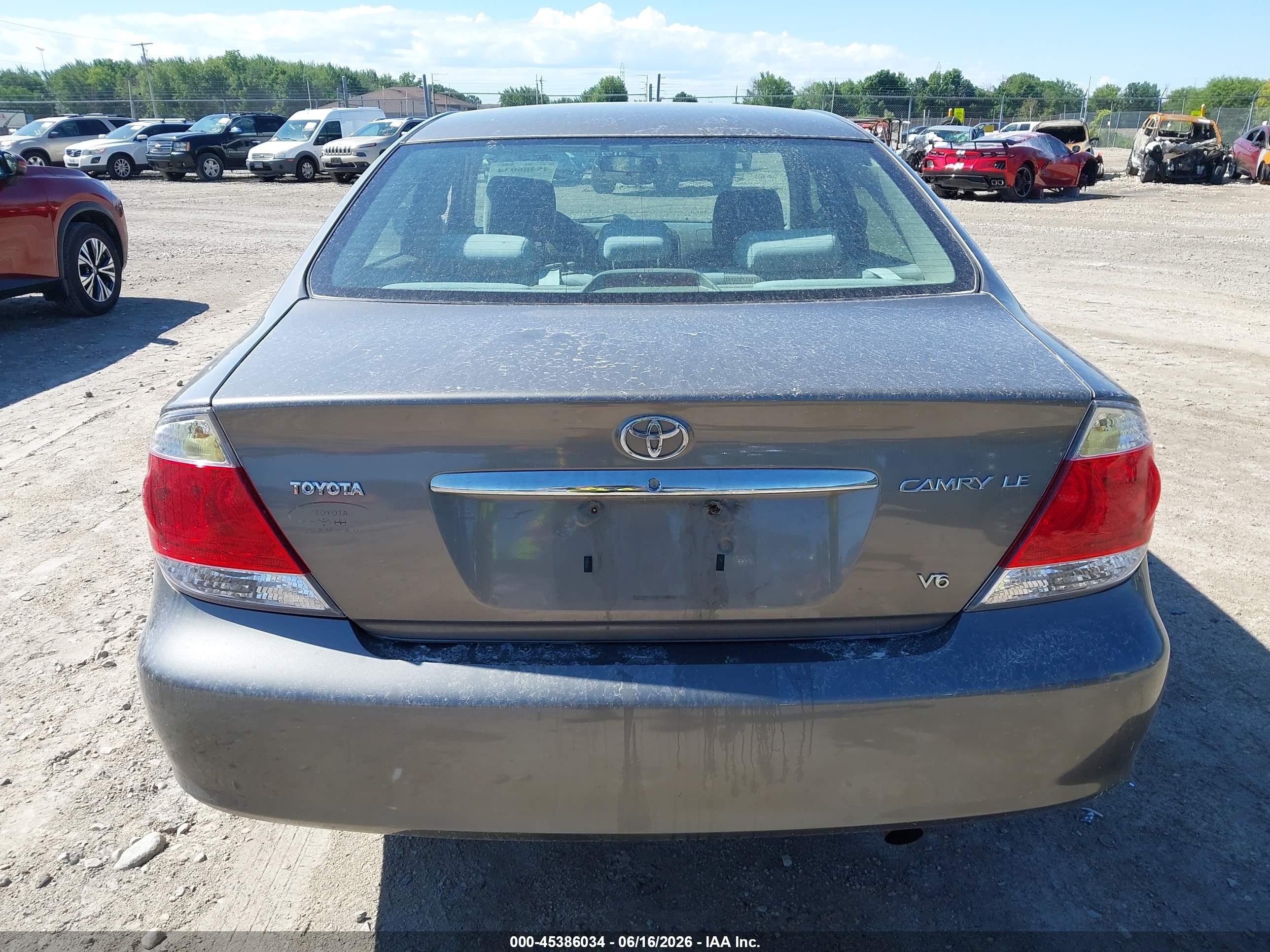 2006 Toyota Camry Le V6 Серый vin: 4T1BF32K26U633636