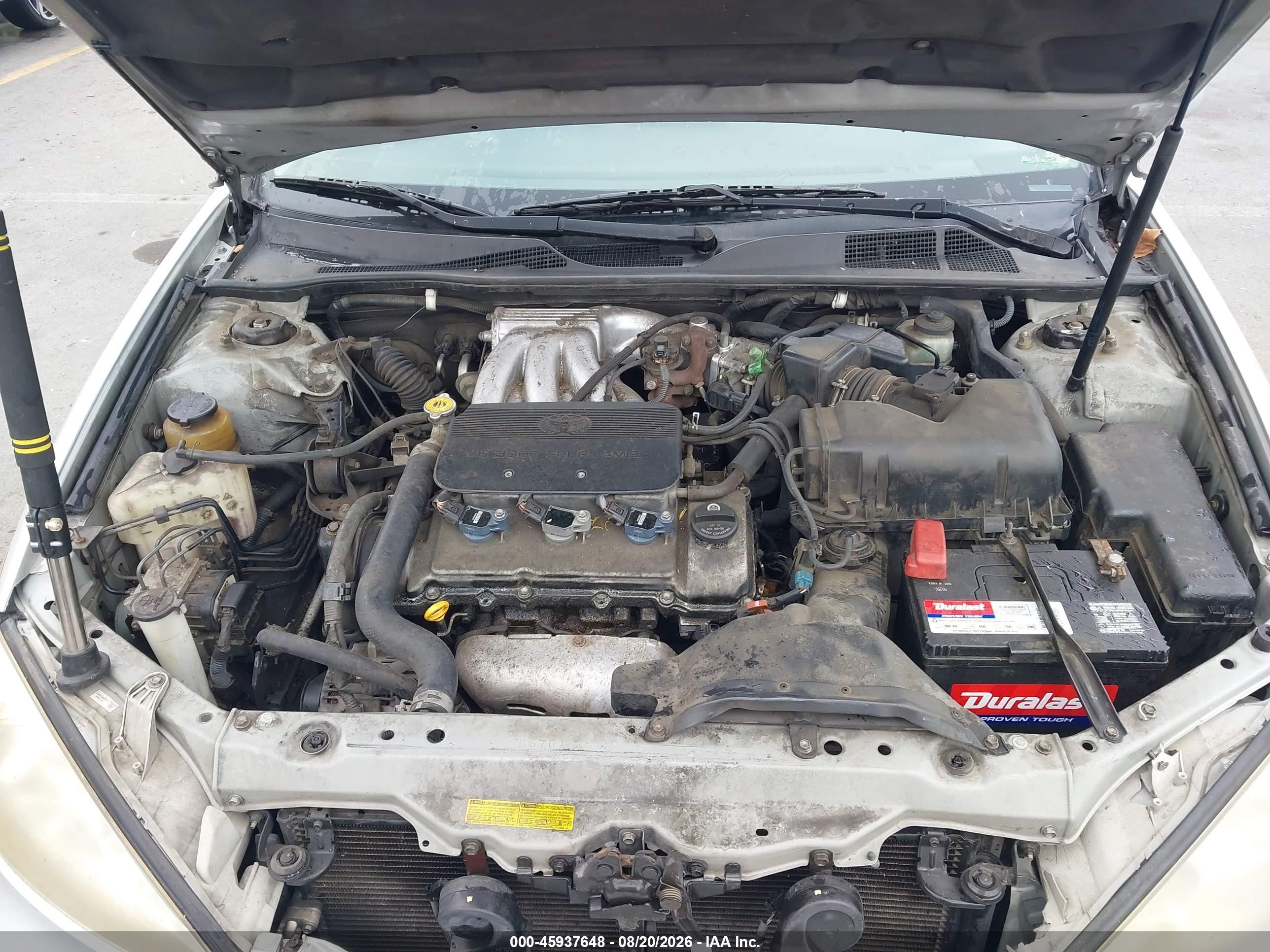 2002 Toyota Camry Le Silver vin: 4T1BF32K32U533748