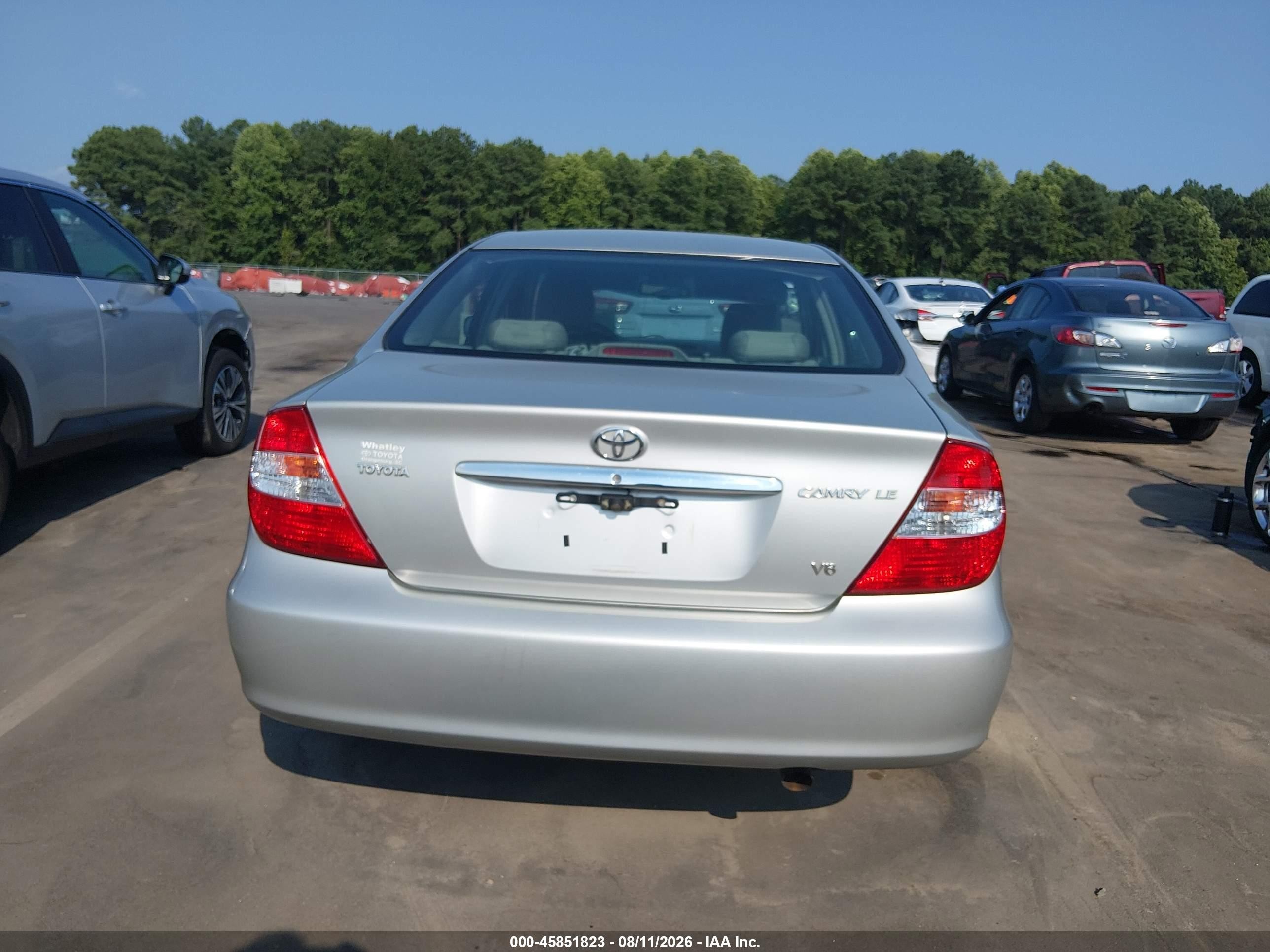 2004 Toyota Camry Le V6 Silver vin: 4T1BF32K44U580791