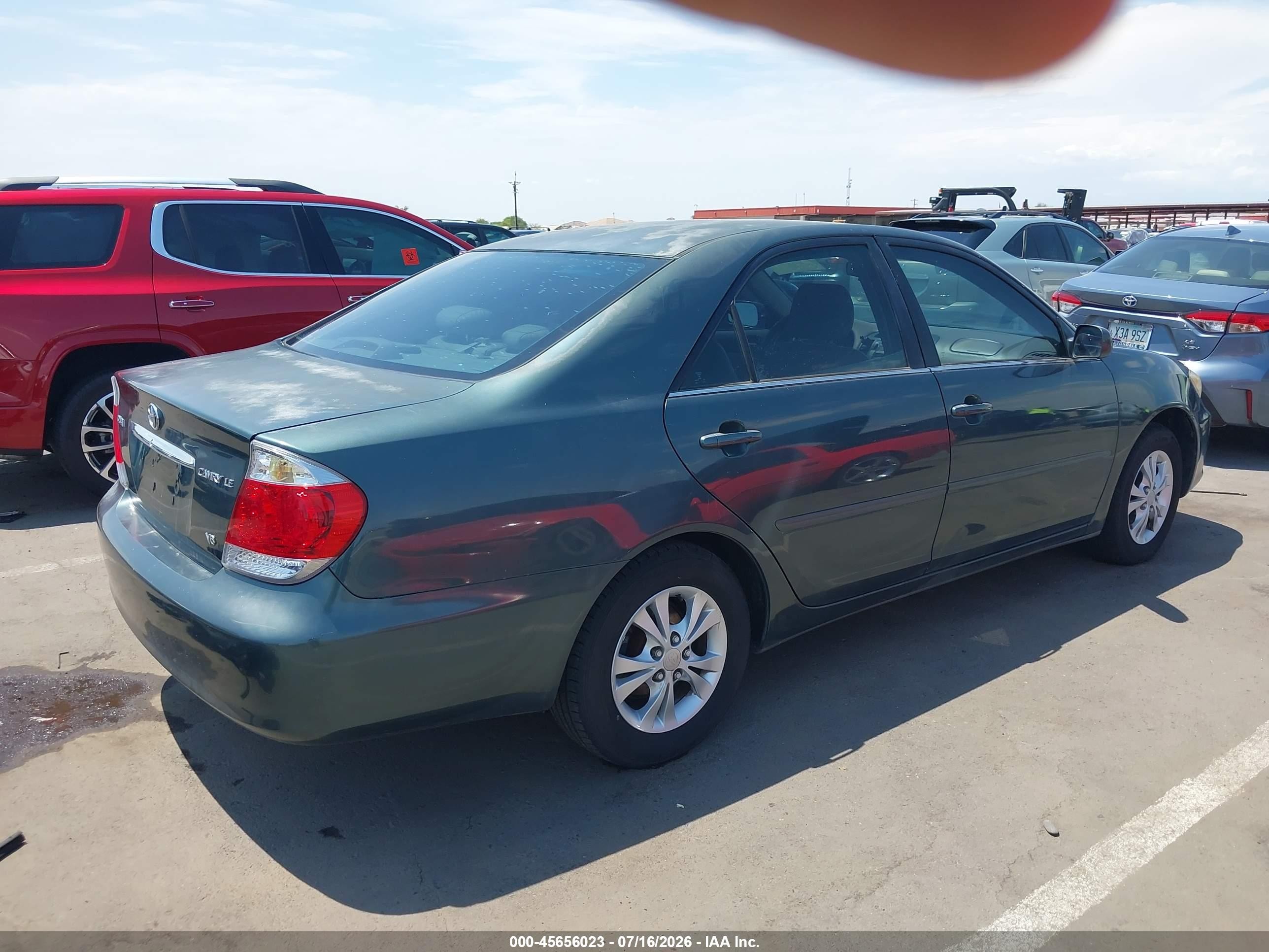 2006 Toyota Camry Le V6 Green vin: 4T1BF32K46U116791