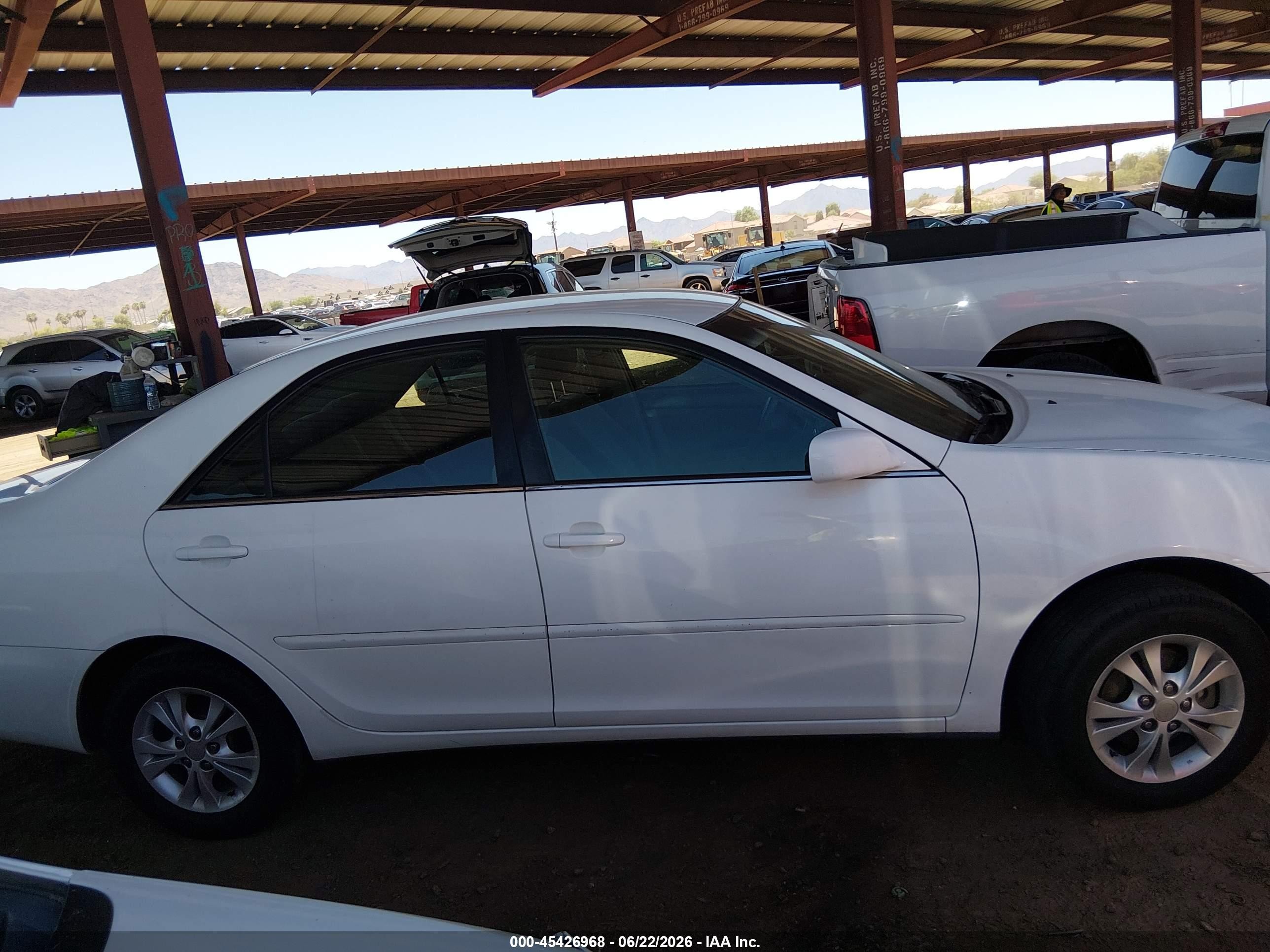 2006 Toyota Camry Le V6 White vin: 4T1BF32K46U622105