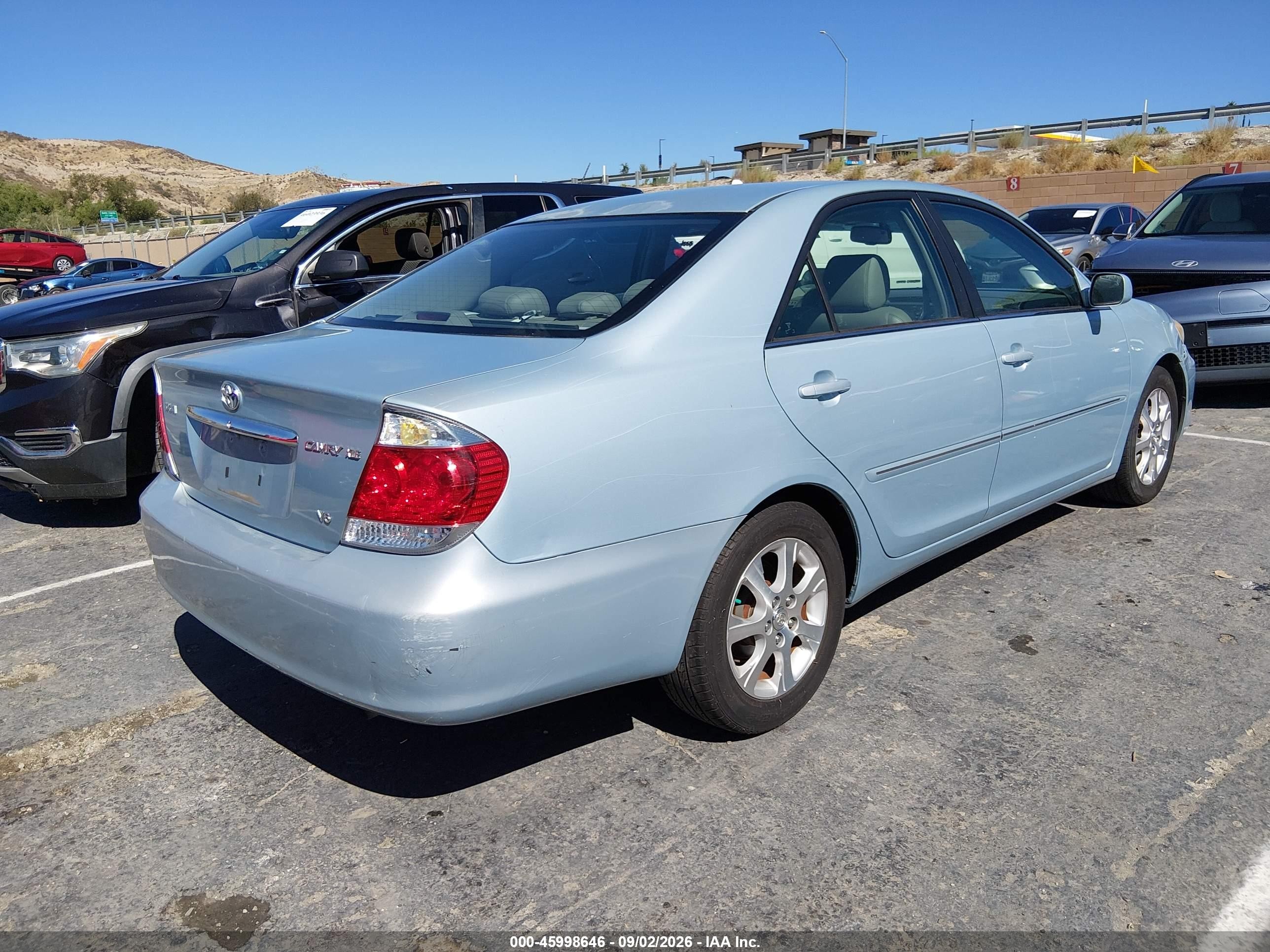 2006 Toyota Camry Xle V6 Blue vin: 4T1BF32K46U635985