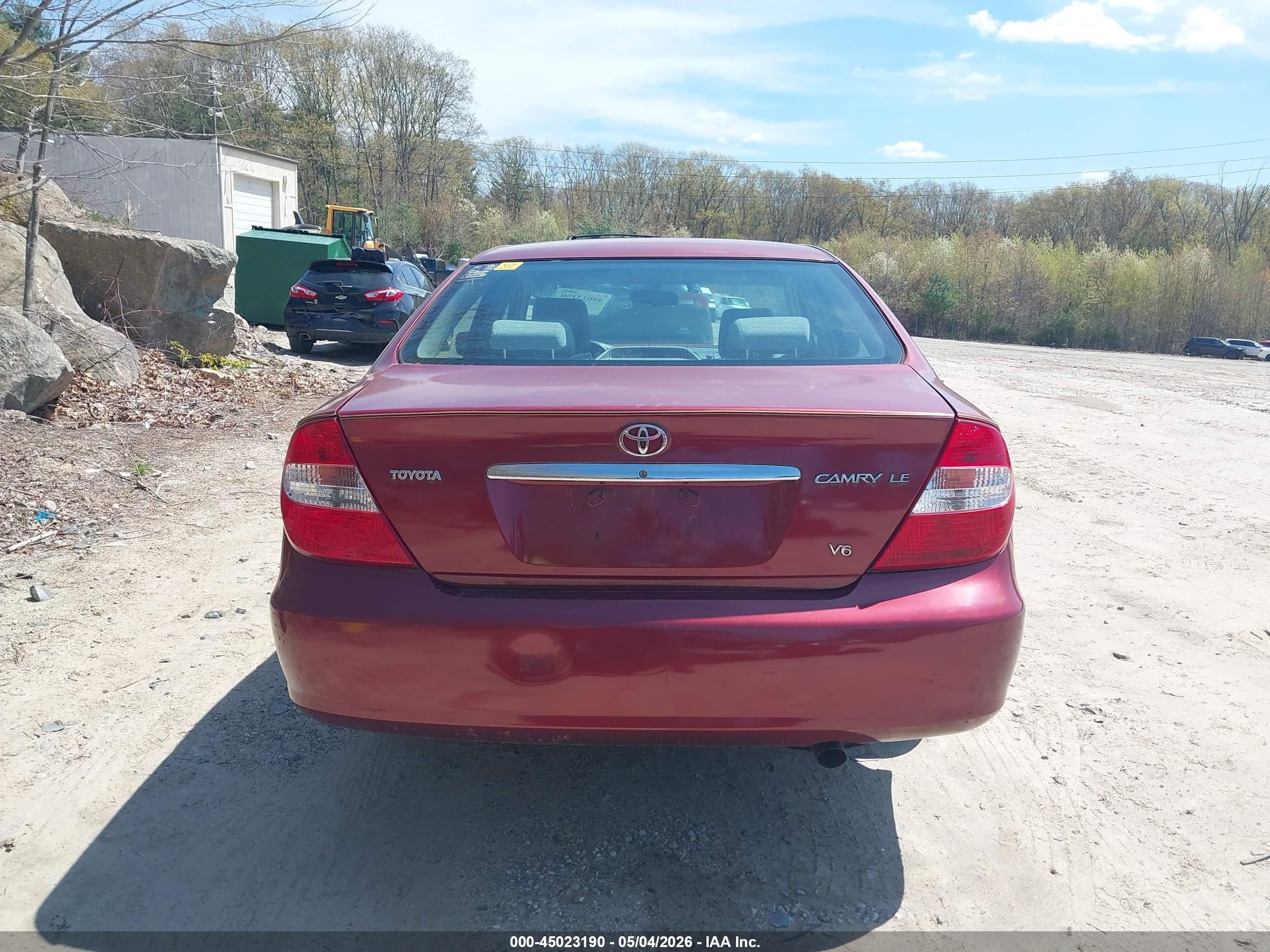 2002 Toyota Camry Le V6 Бордовый vin: 4T1BF32K52U005502