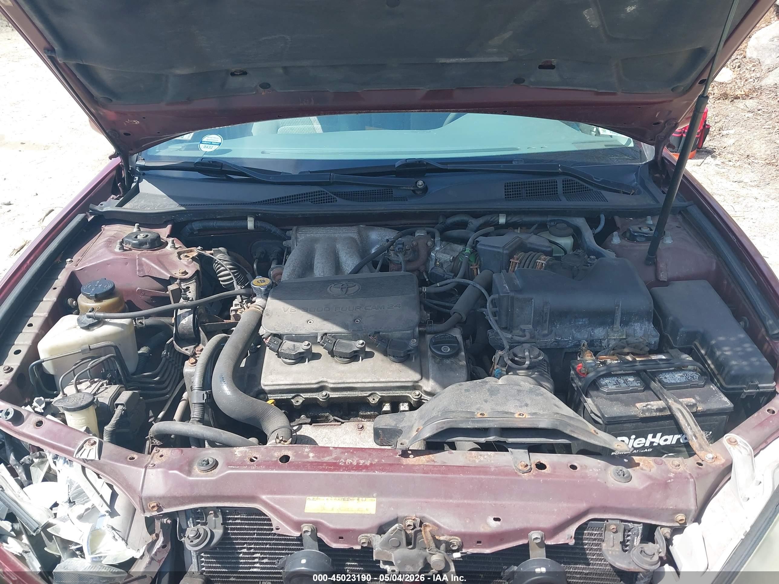 2002 Toyota Camry Le V6 Бордовый vin: 4T1BF32K52U005502