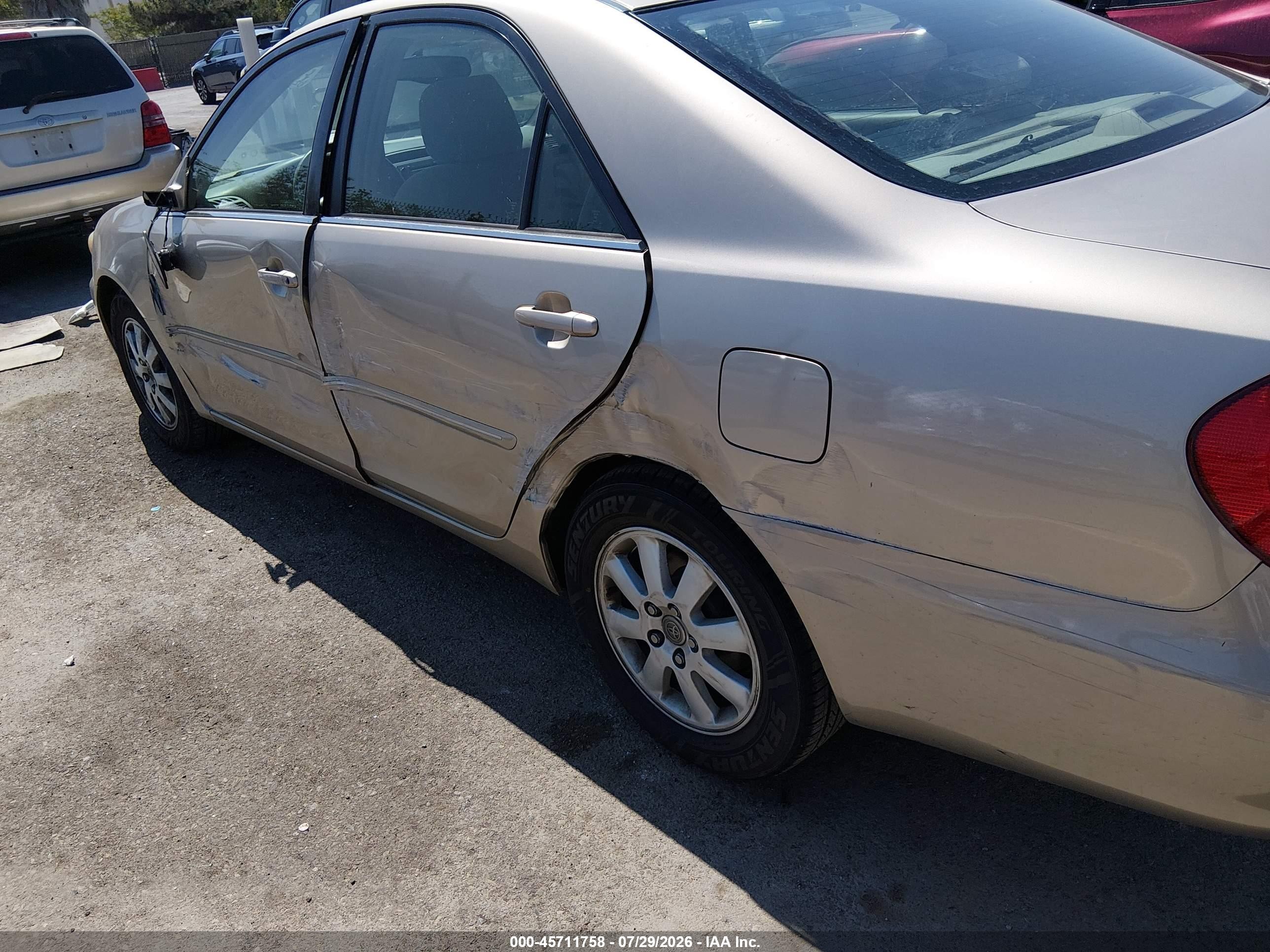 2002 Toyota Camry Xle Champagne vin: 4T1BF32K52U534769