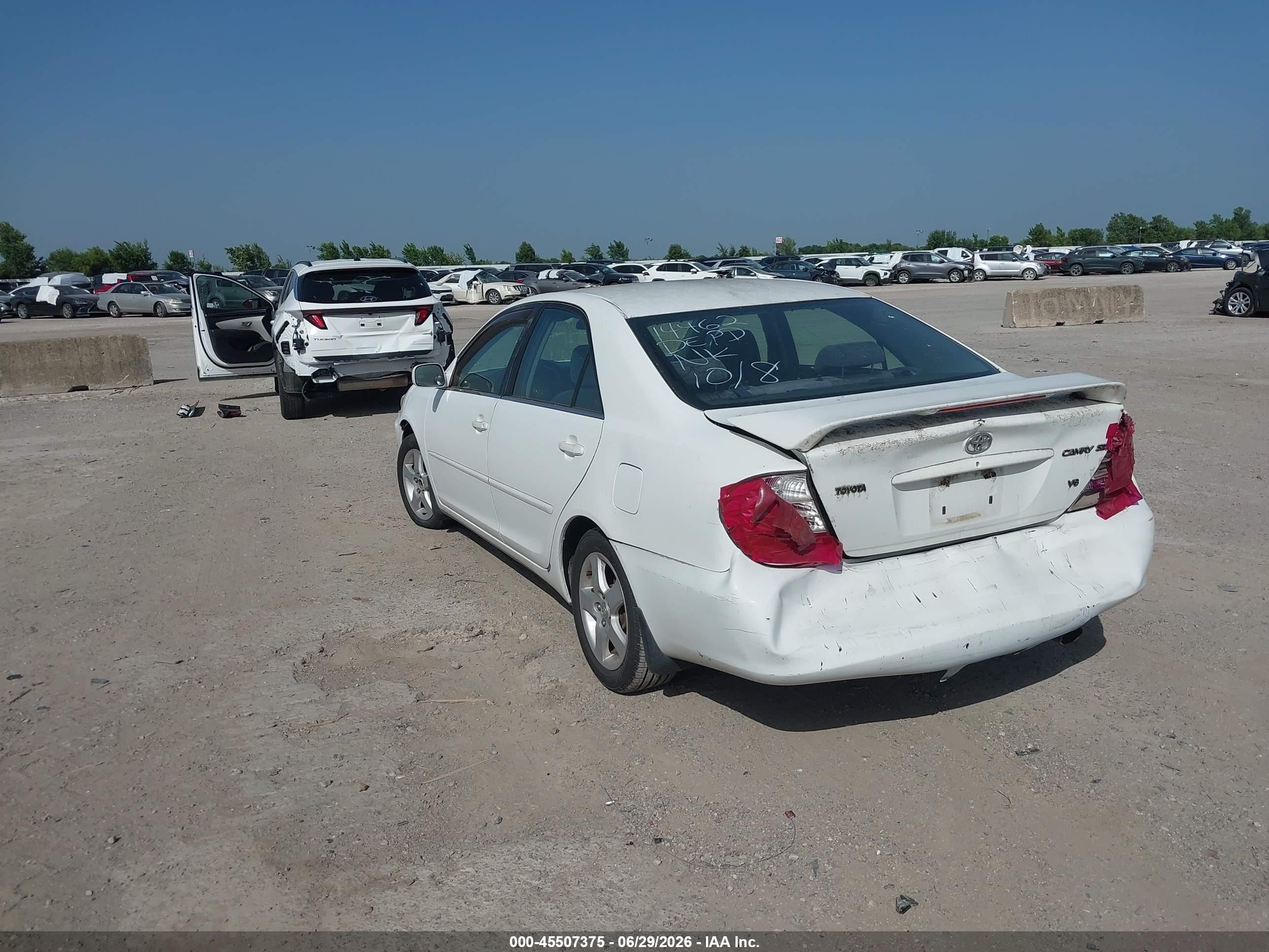 2003 Toyota Camry Se V6 White vin: 4T1BF32K53U038470