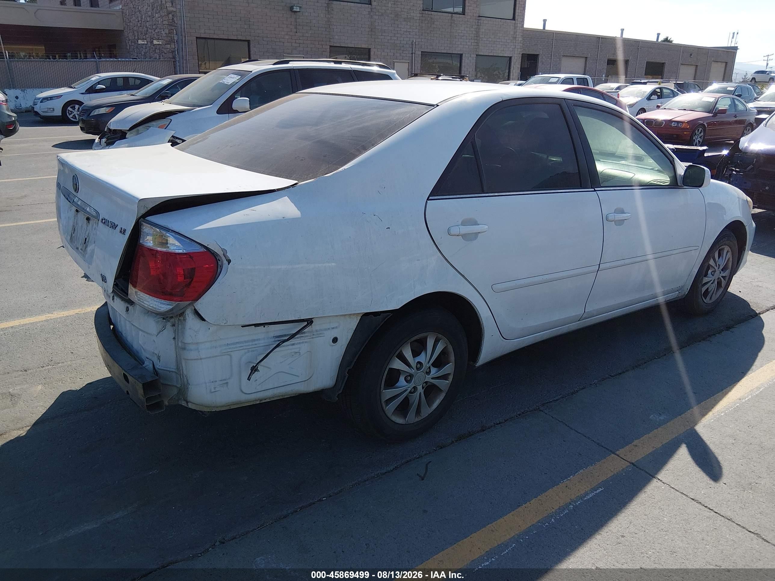 2005 Toyota Camry Le V6 White vin: 4T1BF32K55U091057