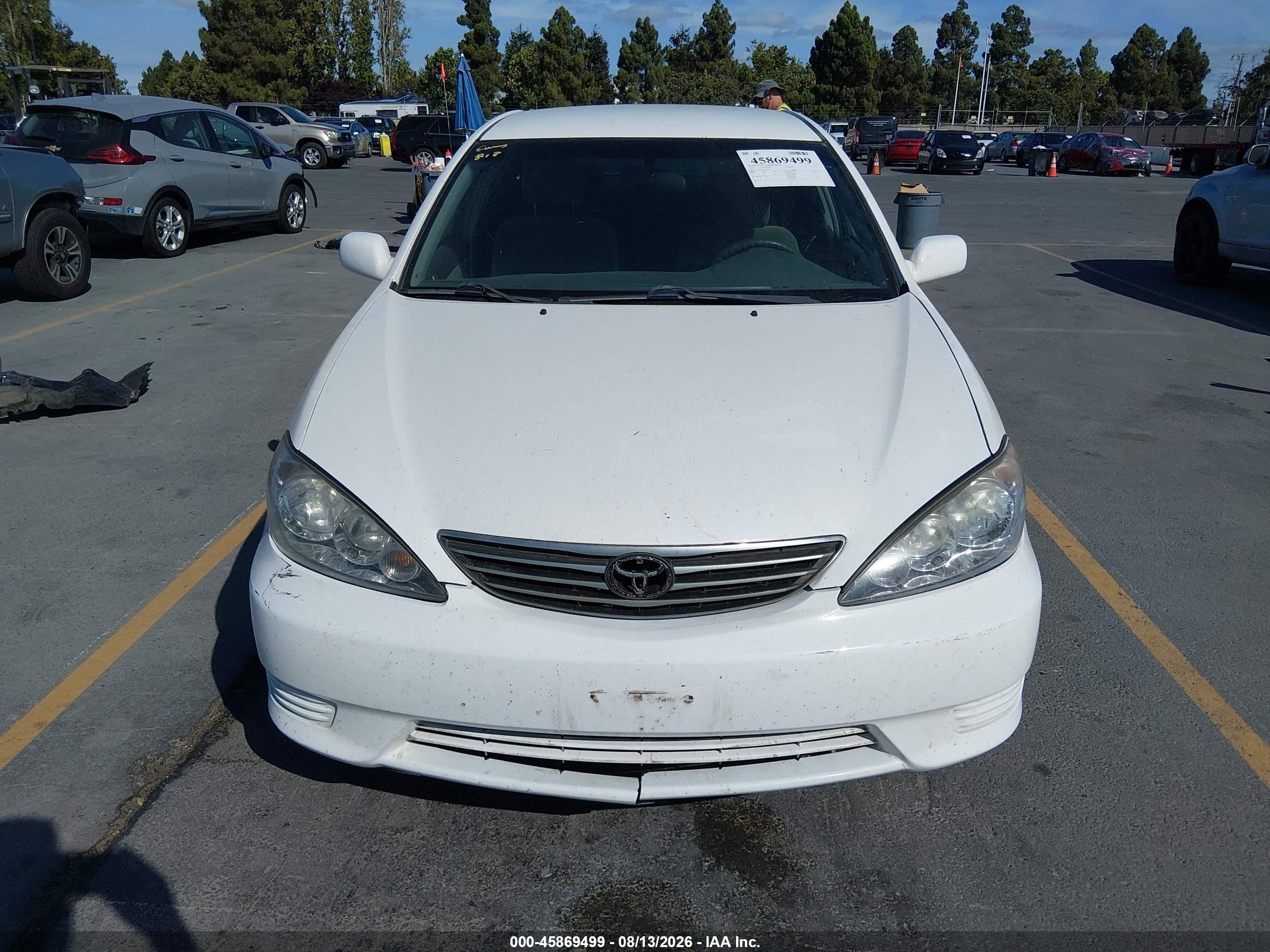 2005 Toyota Camry Le V6 White vin: 4T1BF32K55U091057