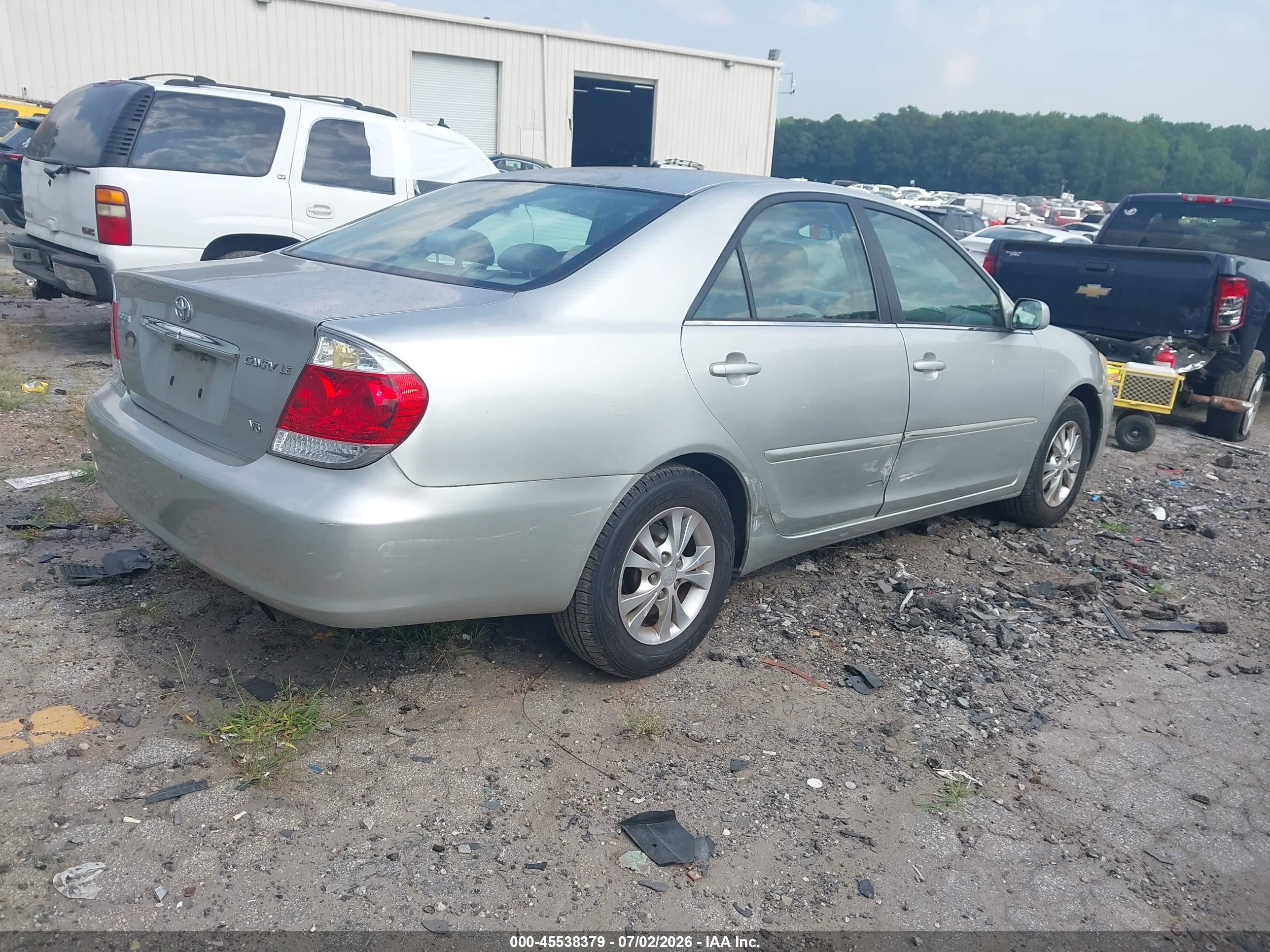 2005 Toyota Camry Le V6 Silver vin: 4T1BF32K55U105023