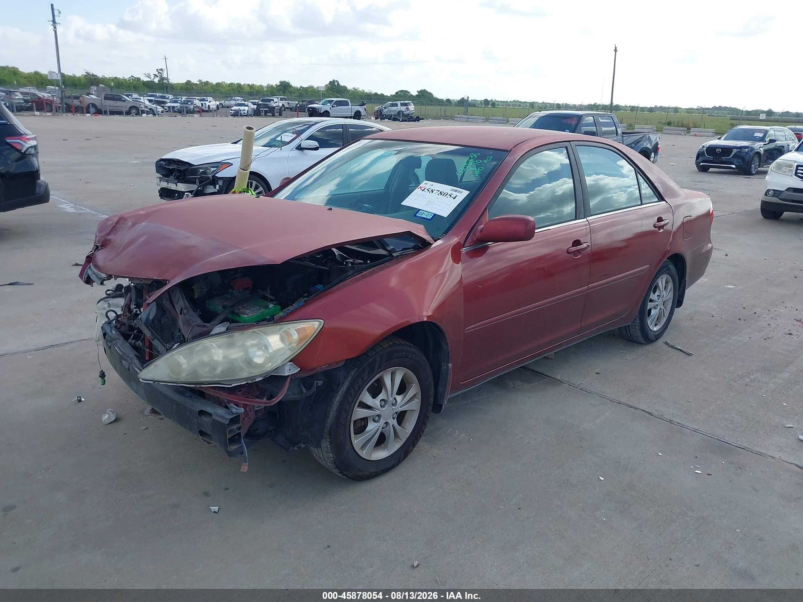 2006 Toyota Camry Le V6 Красный vin: 4T1BF32K66U117425