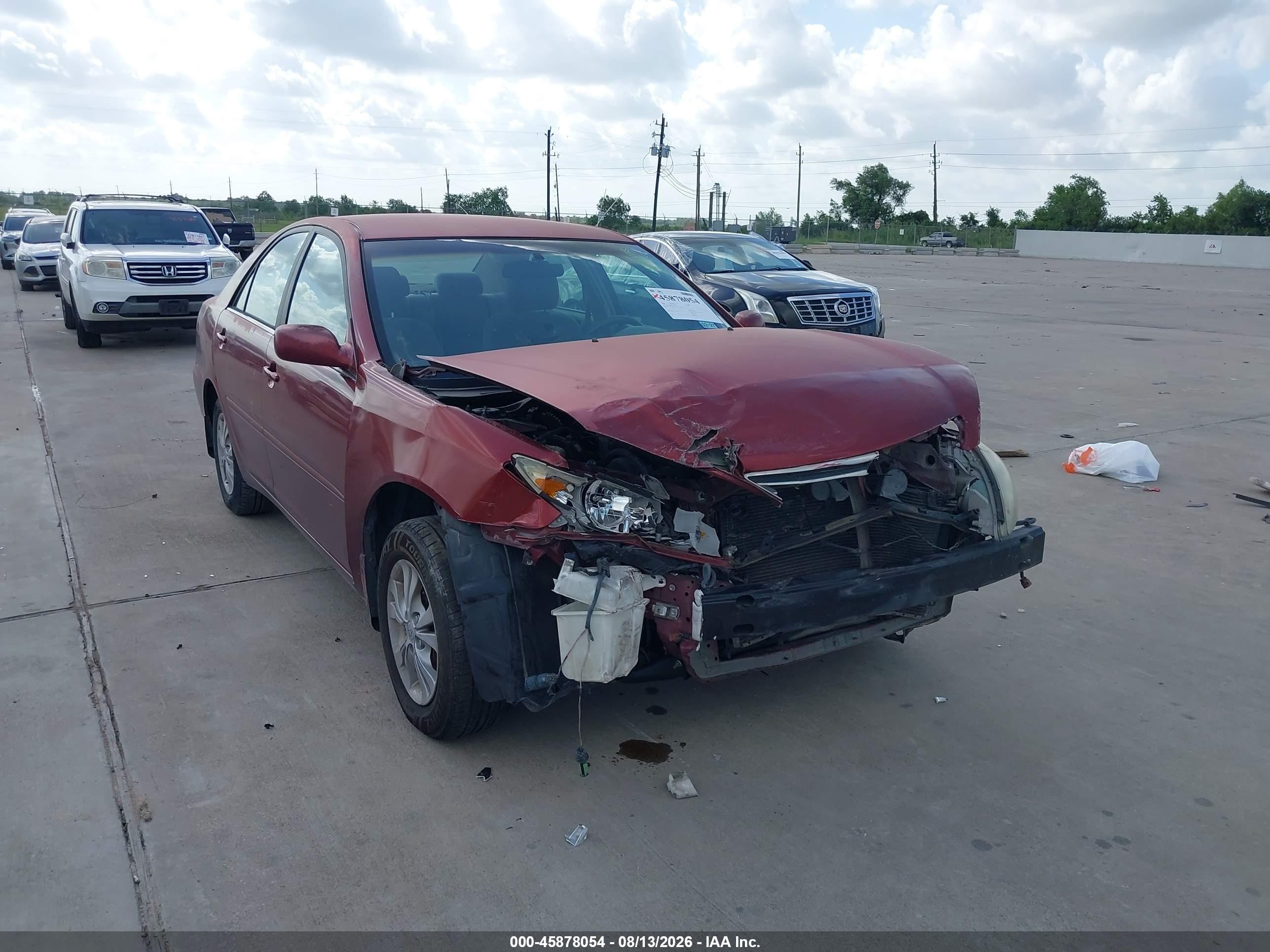 2006 Toyota Camry Le V6 Красный vin: 4T1BF32K66U117425