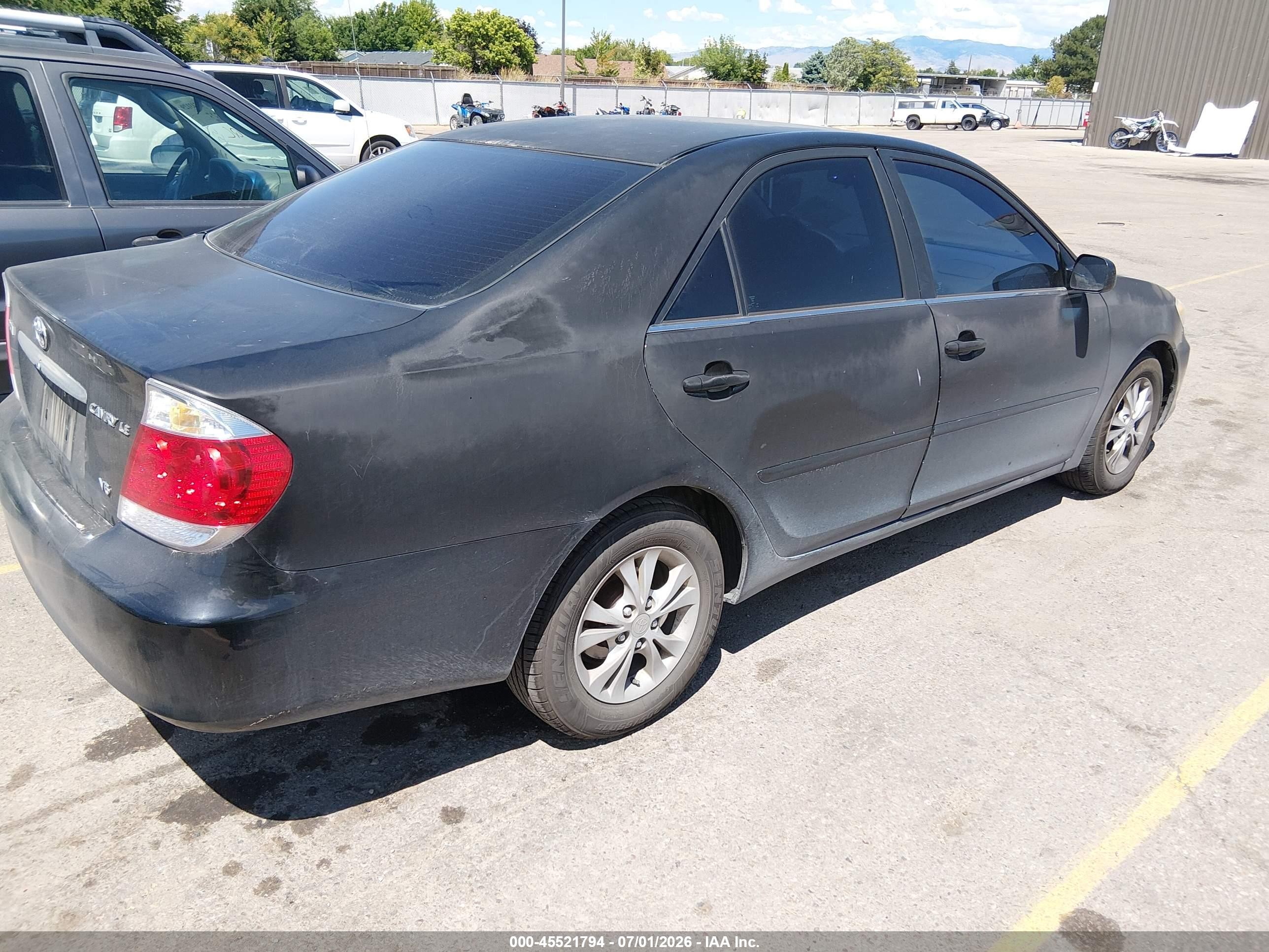 2006 Toyota Camry Le V6 Черный vin: 4T1BF32K66U621599