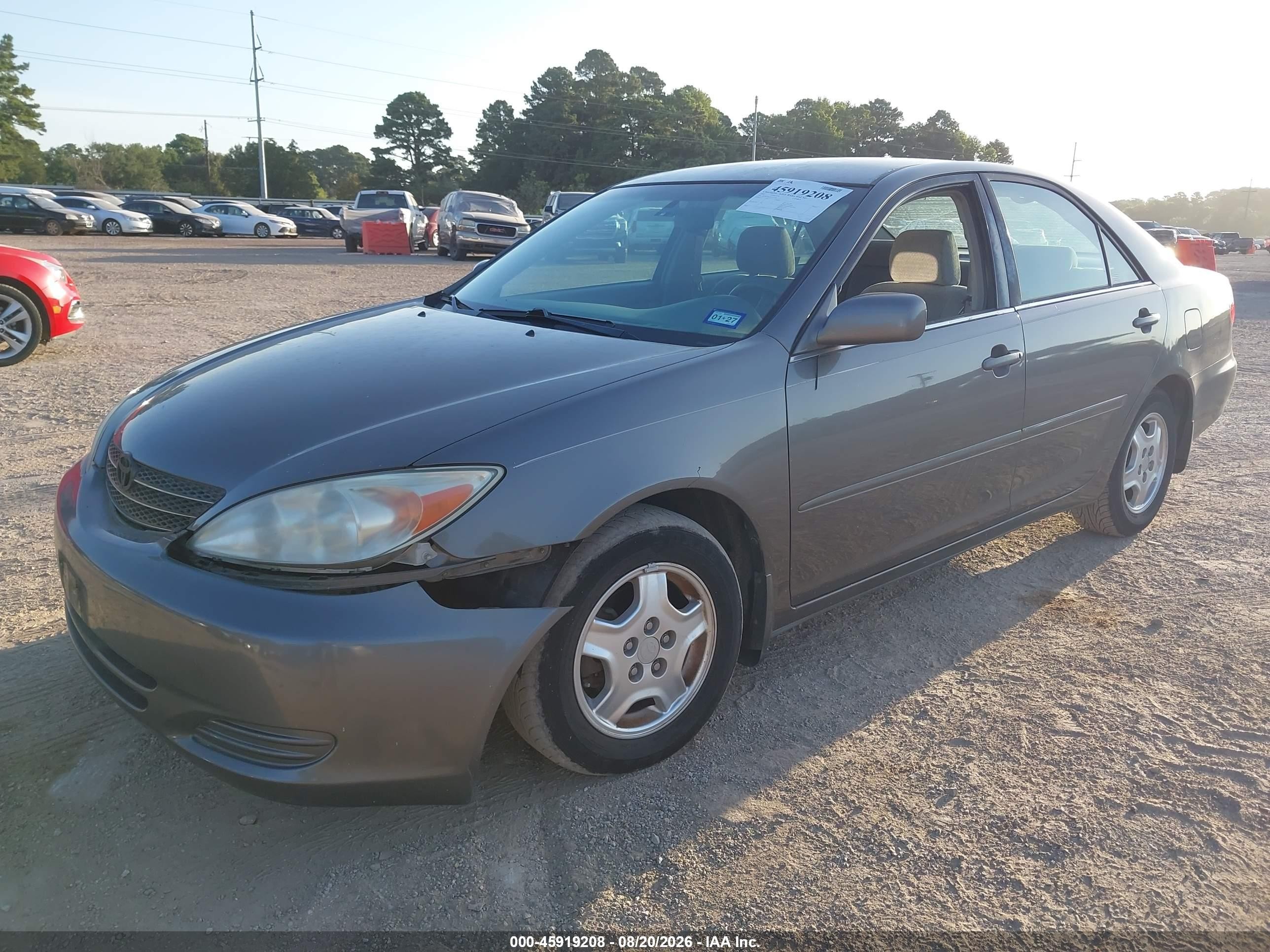 2002 Toyota Camry Le Gray vin: 4T1BF32K72U517245