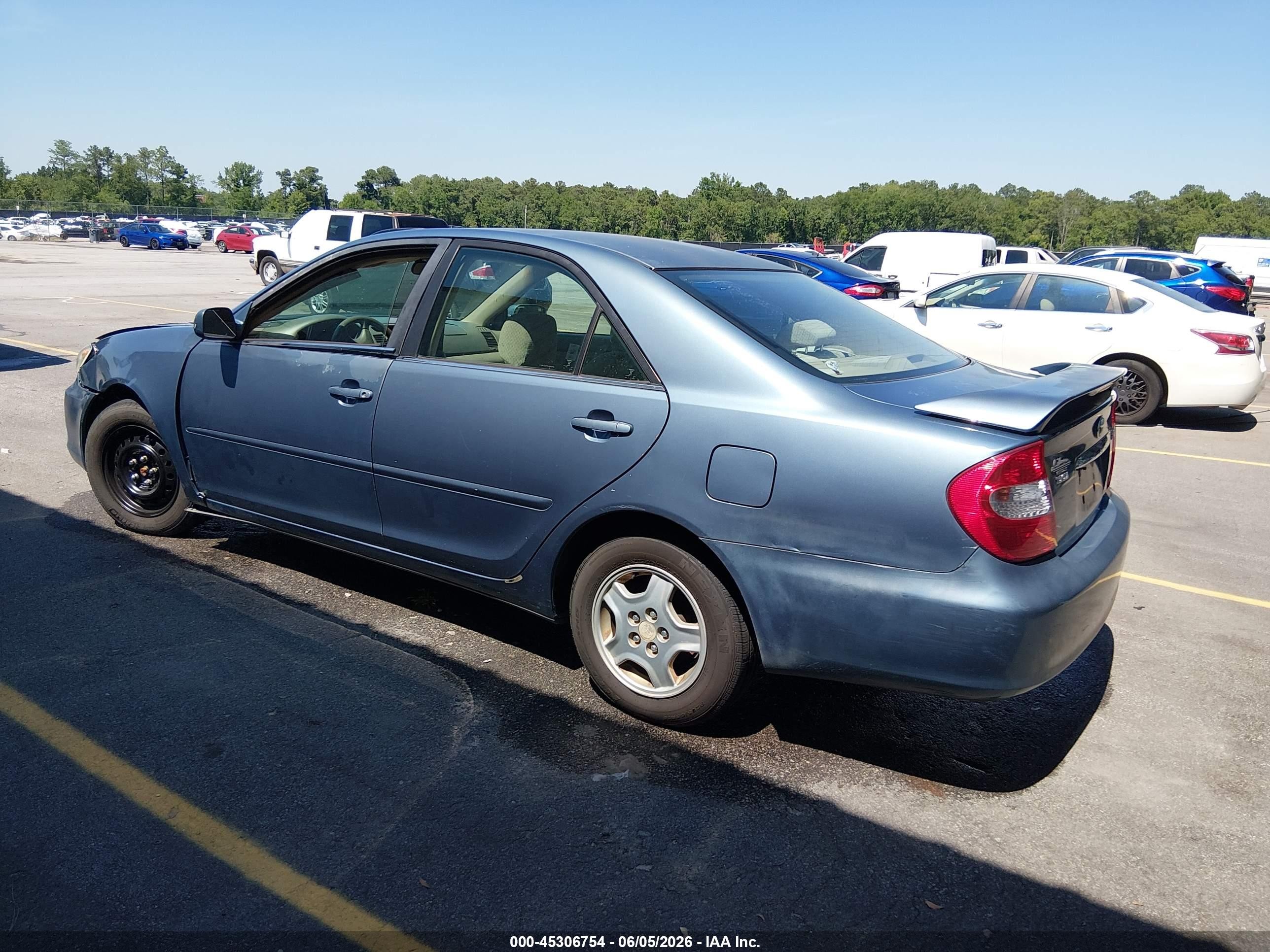 2003 Toyota Camry Le V6 Blue vin: 4T1BF32K73U563076
