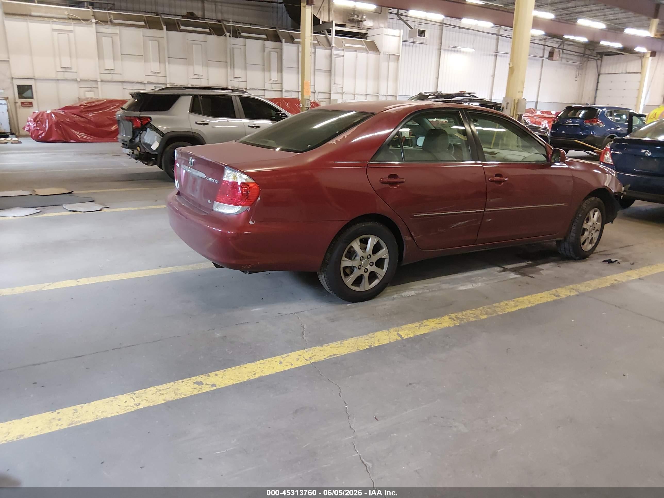 2006 Toyota Camry Xle V6 Burgundy vin: 4T1BF32K76U113447