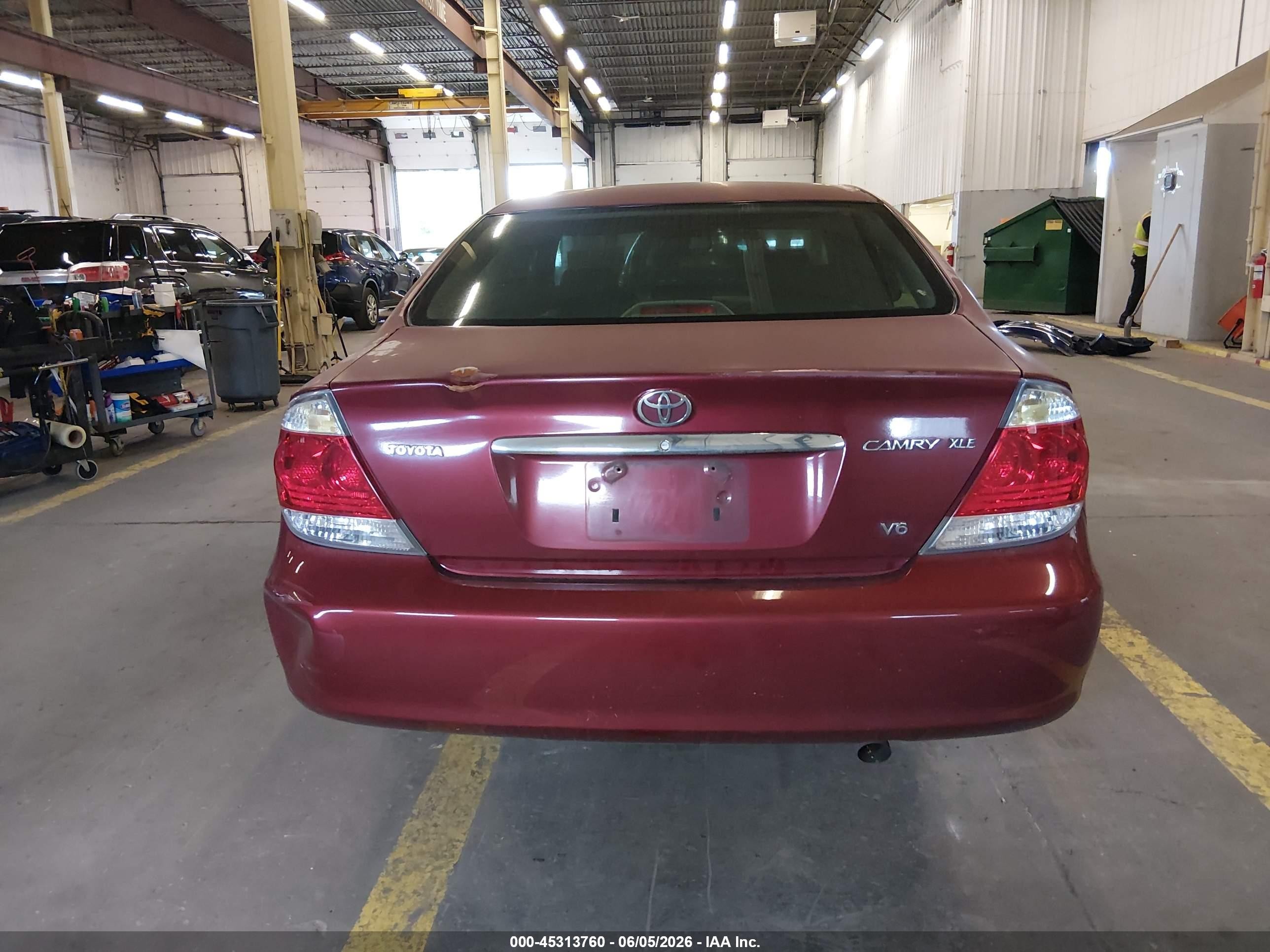 2006 Toyota Camry Xle V6 Burgundy vin: 4T1BF32K76U113447