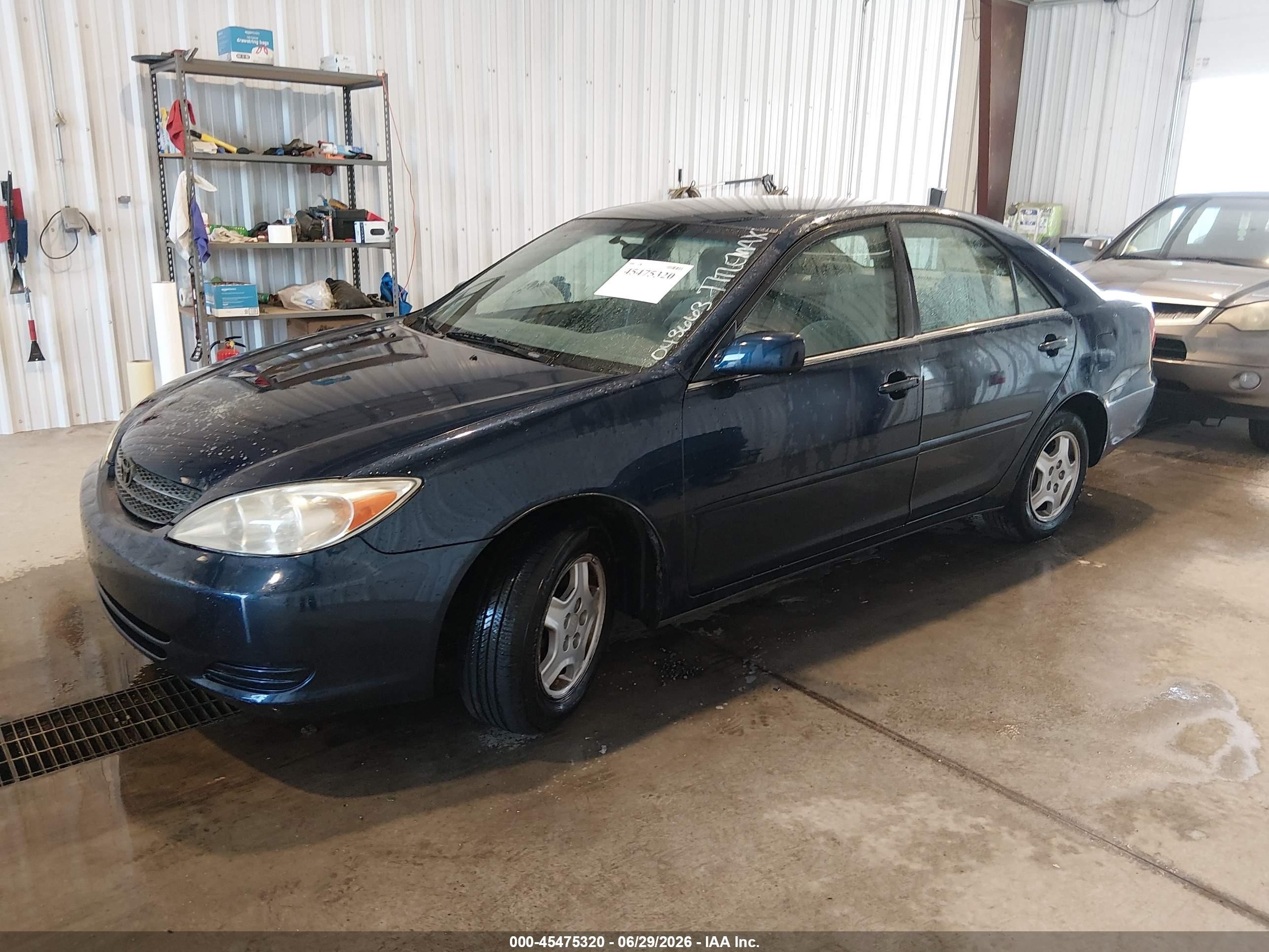 2003 Toyota Camry Le V6 Blue vin: 4T1BF32K83U043663