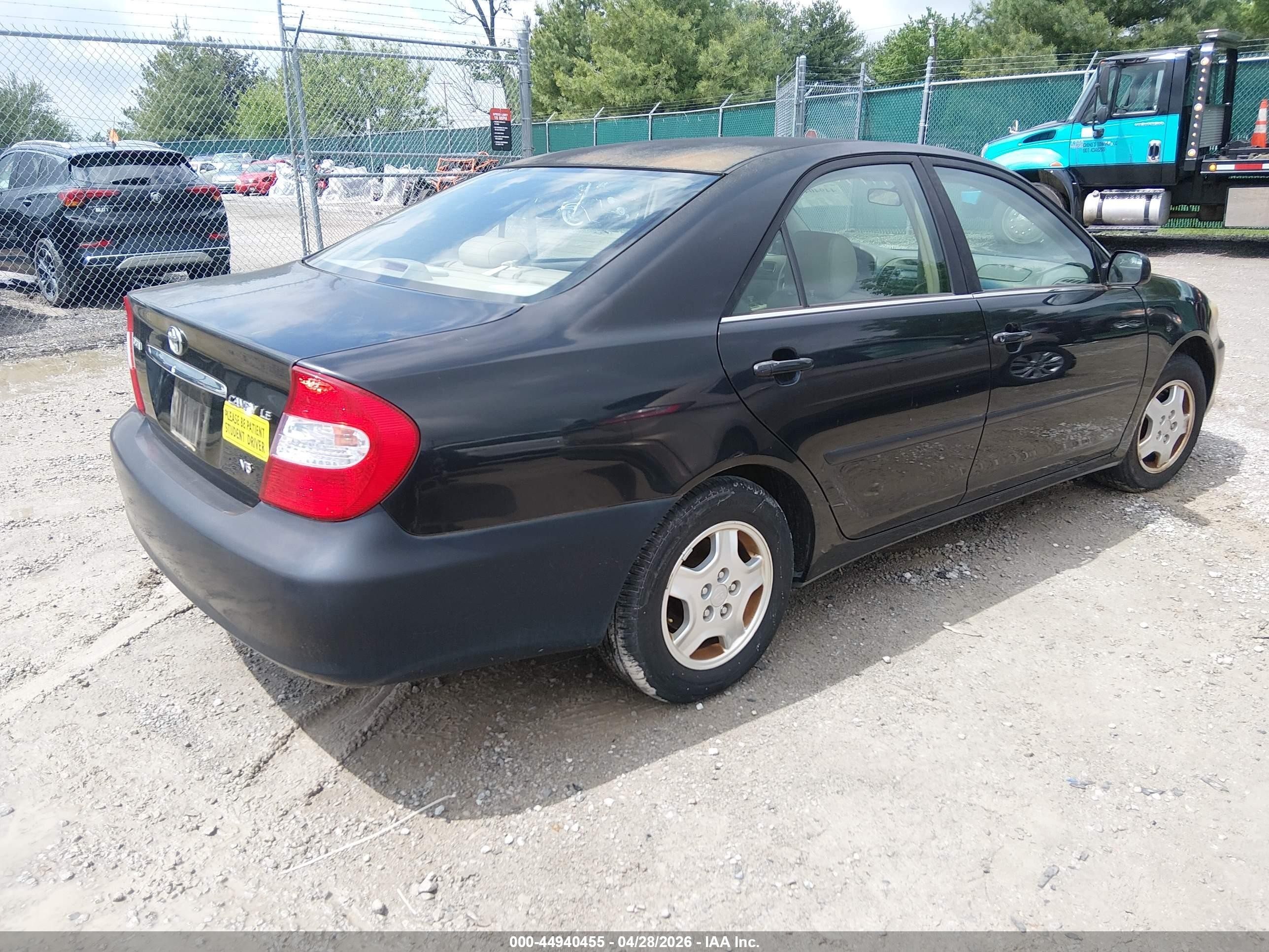 2003 Toyota Camry Le V6 Black vin: 4T1BF32K83U056154
