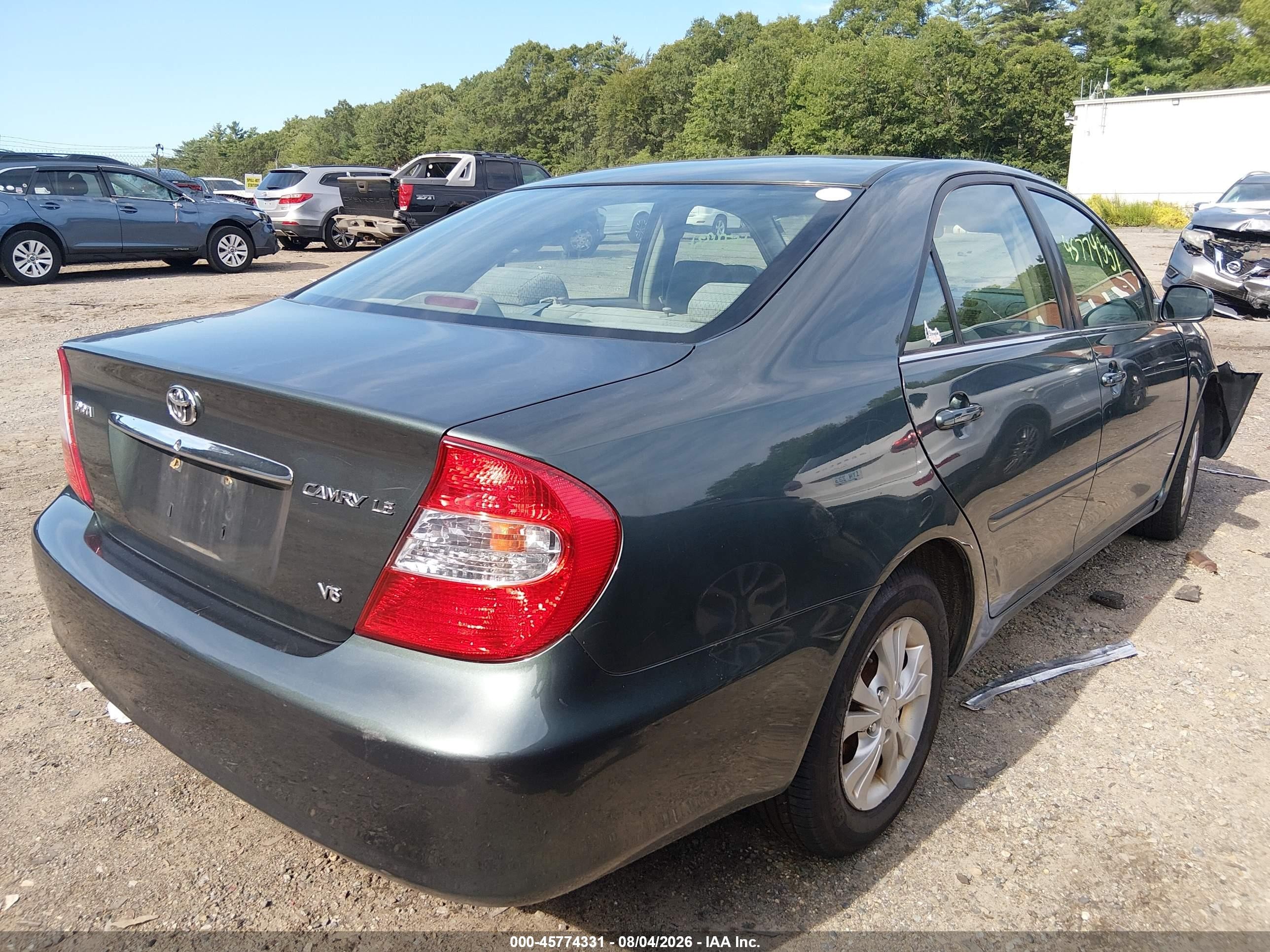 2004 Toyota Camry Le V6 Green vin: 4T1BF32K84U069794