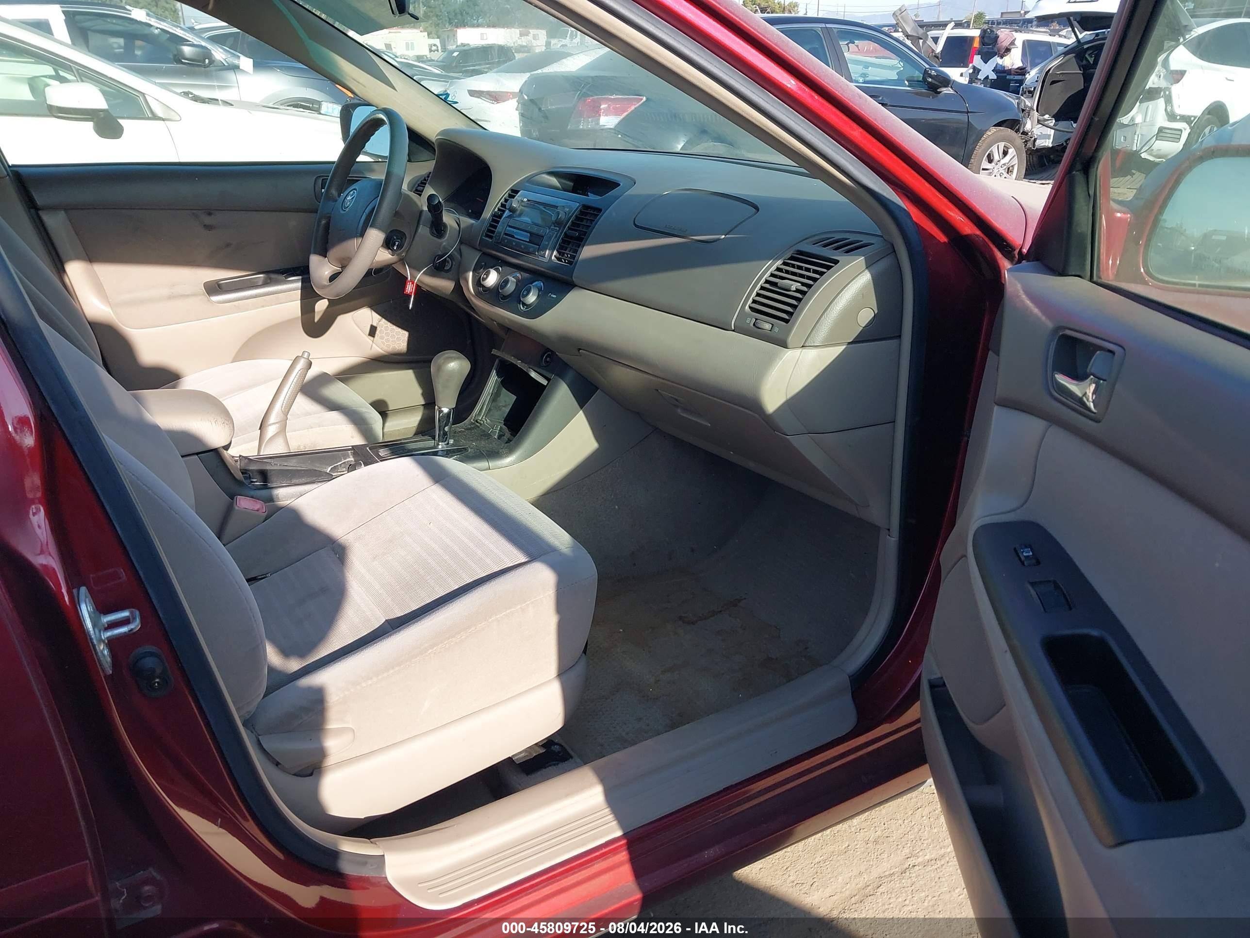 2006 Toyota Camry Le V6 Red vin: 4T1BF32K86U120018