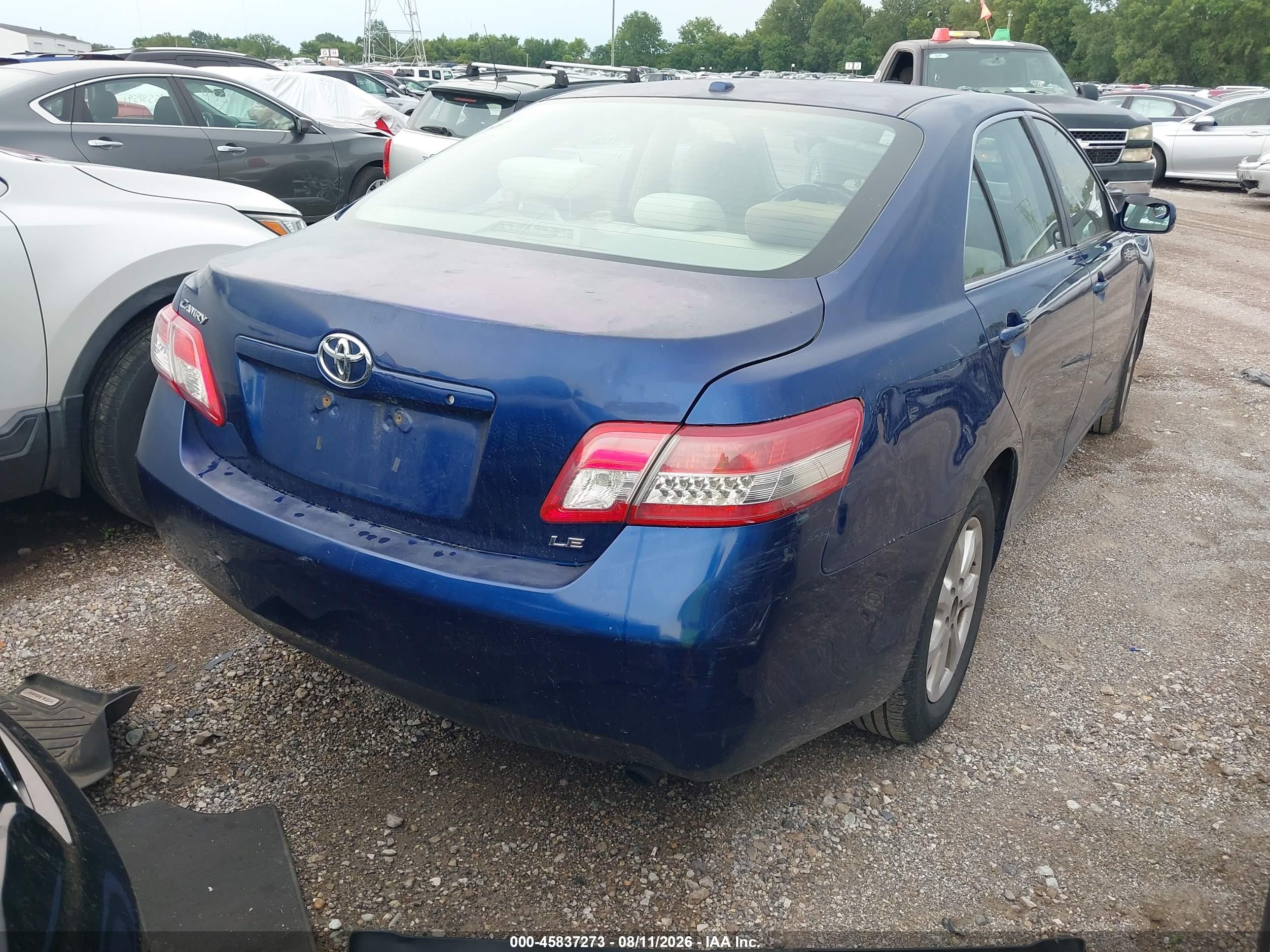 2010 Toyota Camry Le Dark Blue vin: 4T1BF3EK0AU507666