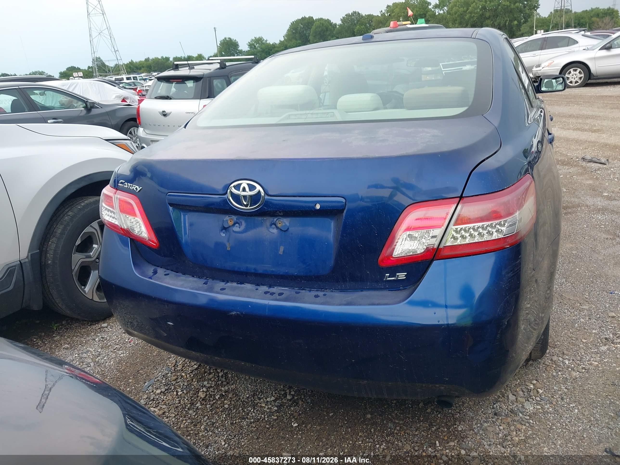 2010 Toyota Camry Le Dark Blue vin: 4T1BF3EK0AU507666