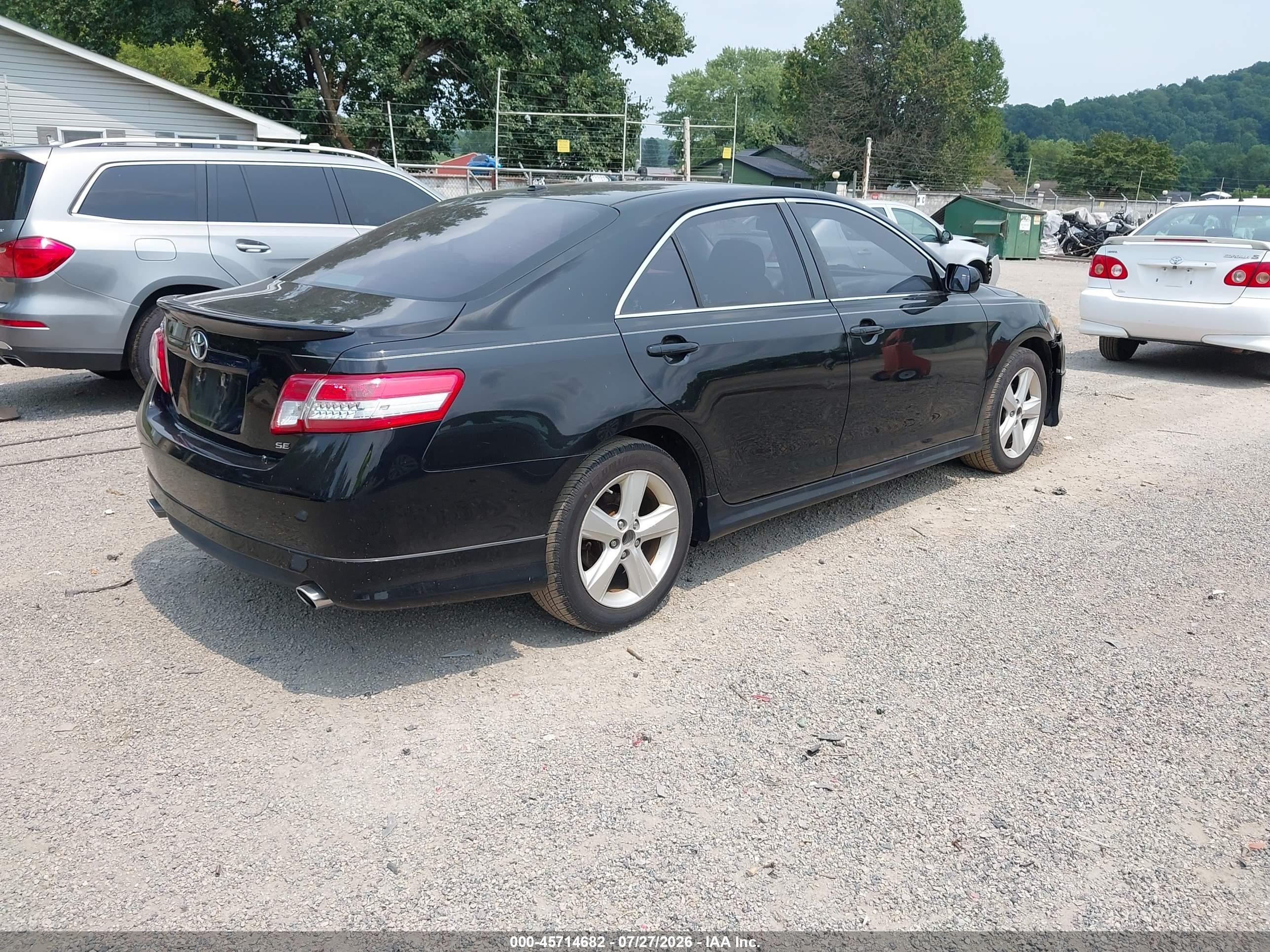 2011 Toyota Camry Se Black vin: 4T1BF3EK0BU184379