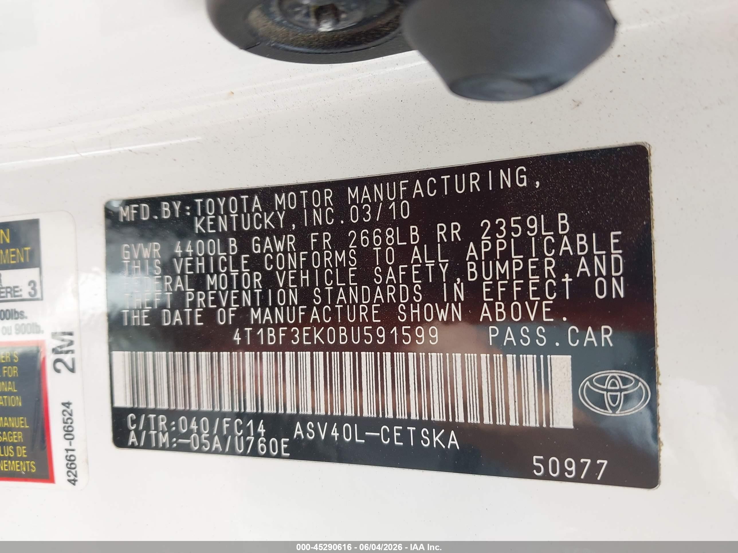 2011 Toyota Camry Se White vin: 4T1BF3EK0BU591599