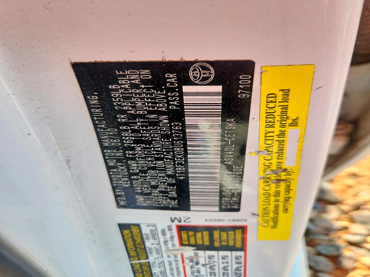 2011 Toyota Camry Se White vin: 4T1BF3EK0BU613763