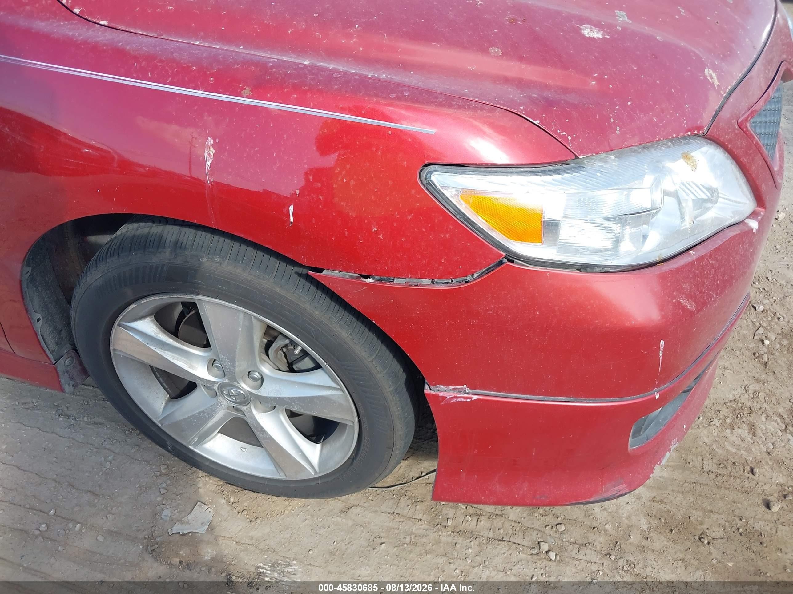 2011 Toyota Camry Se Red vin: 4T1BF3EK0BU625797