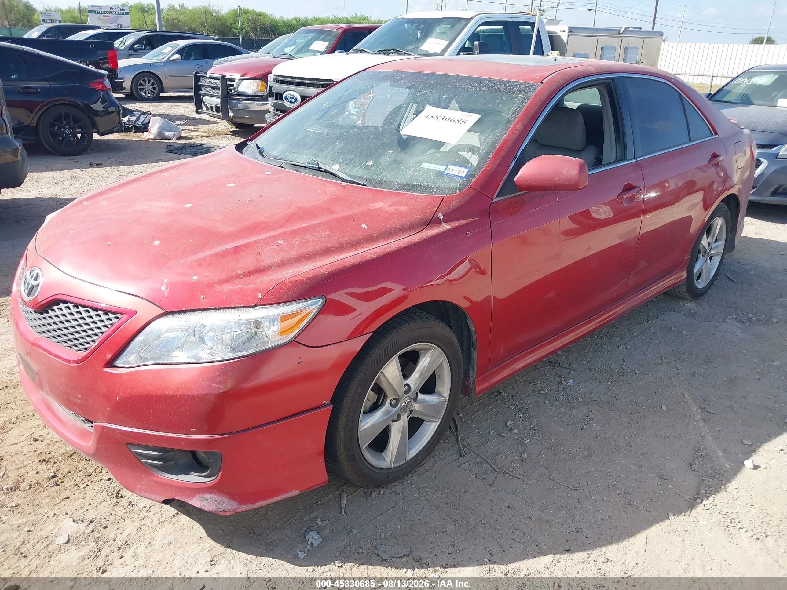 2011 Toyota Camry Se Red vin: 4T1BF3EK0BU625797