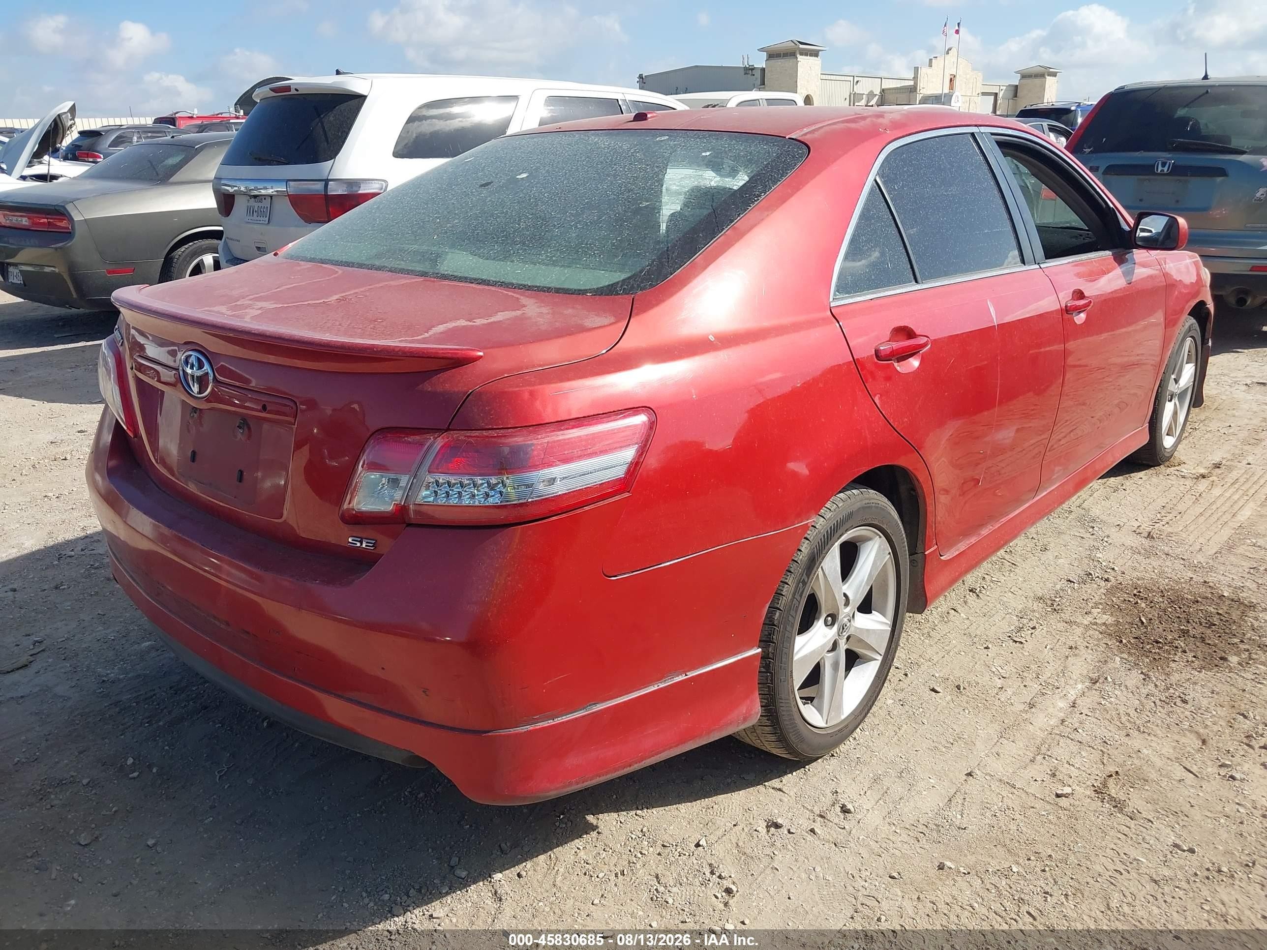 2011 Toyota Camry Se Red vin: 4T1BF3EK0BU625797
