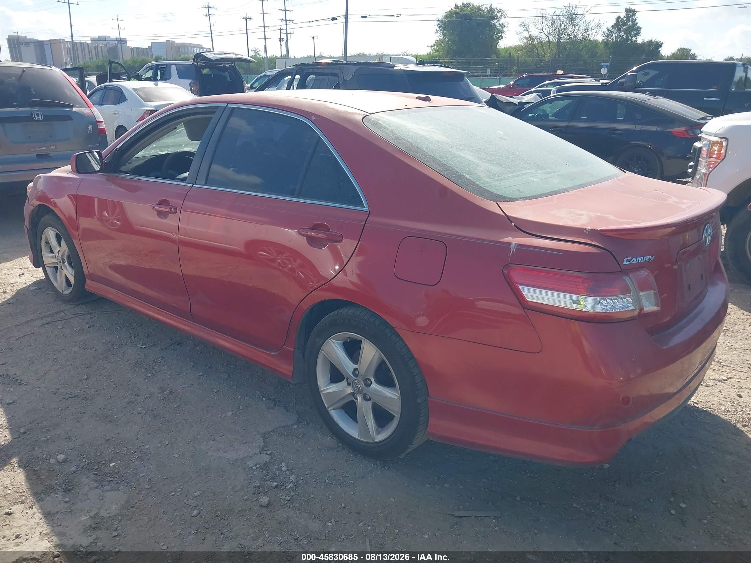 2011 Toyota Camry Se Red vin: 4T1BF3EK0BU625797