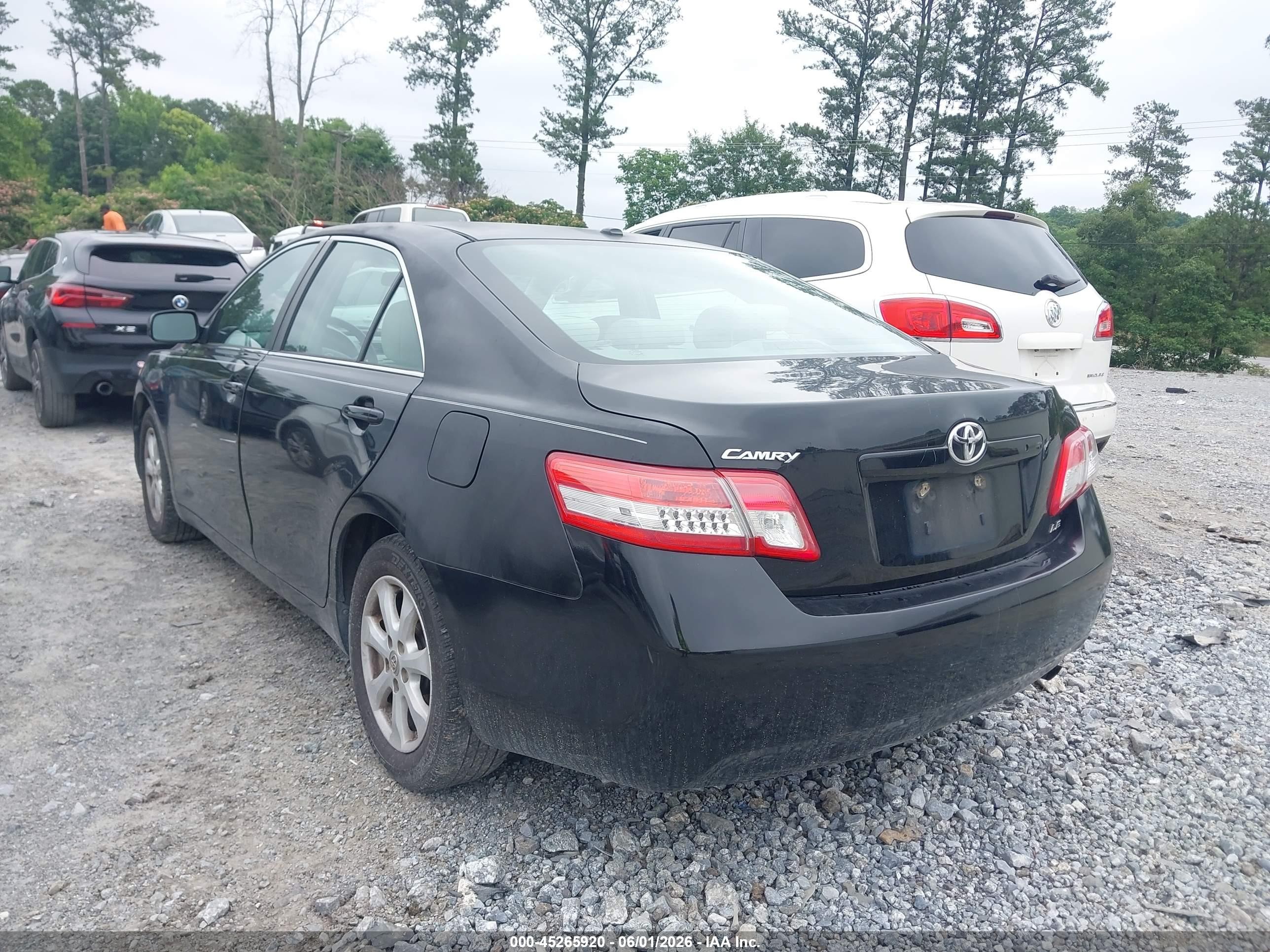 2011 Toyota Camry Le Black vin: 4T1BF3EK1BU120240