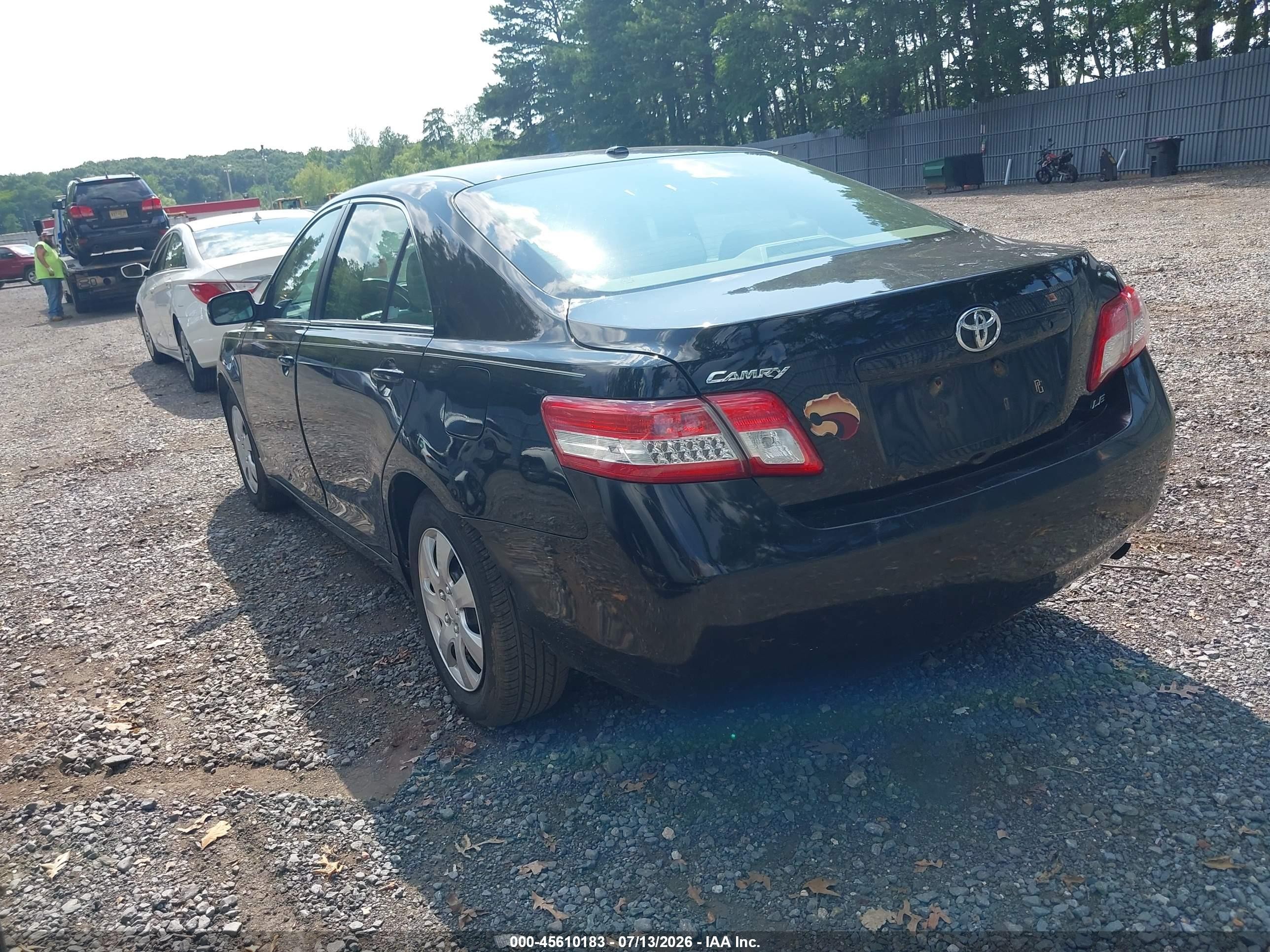 2011 Toyota Camry Le Black vin: 4T1BF3EK1BU124059