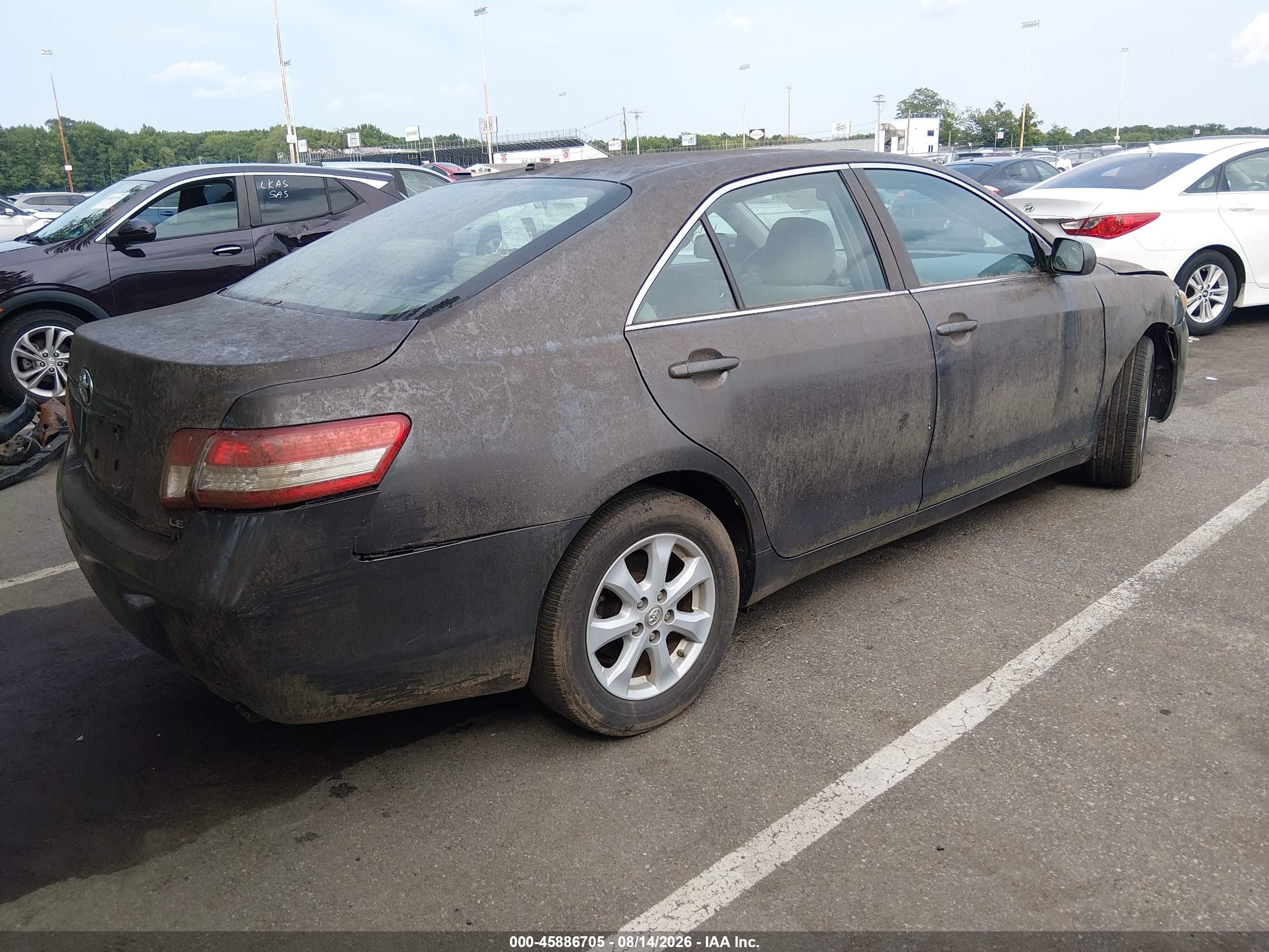 2011 Toyota Camry Le Черный vin: 4T1BF3EK1BU671204