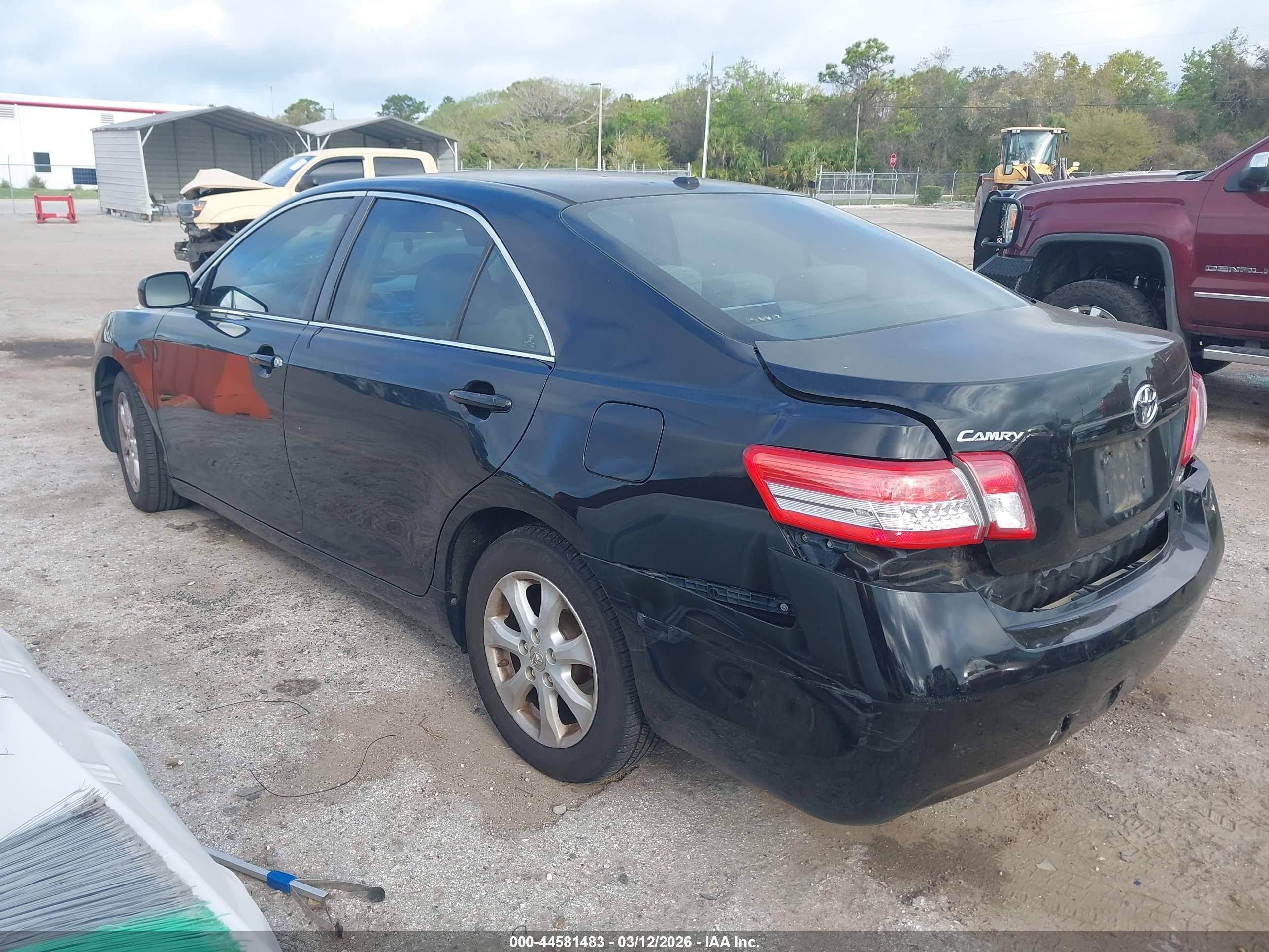 2011 Toyota Camry Le Black vin: 4T1BF3EK1BU674233