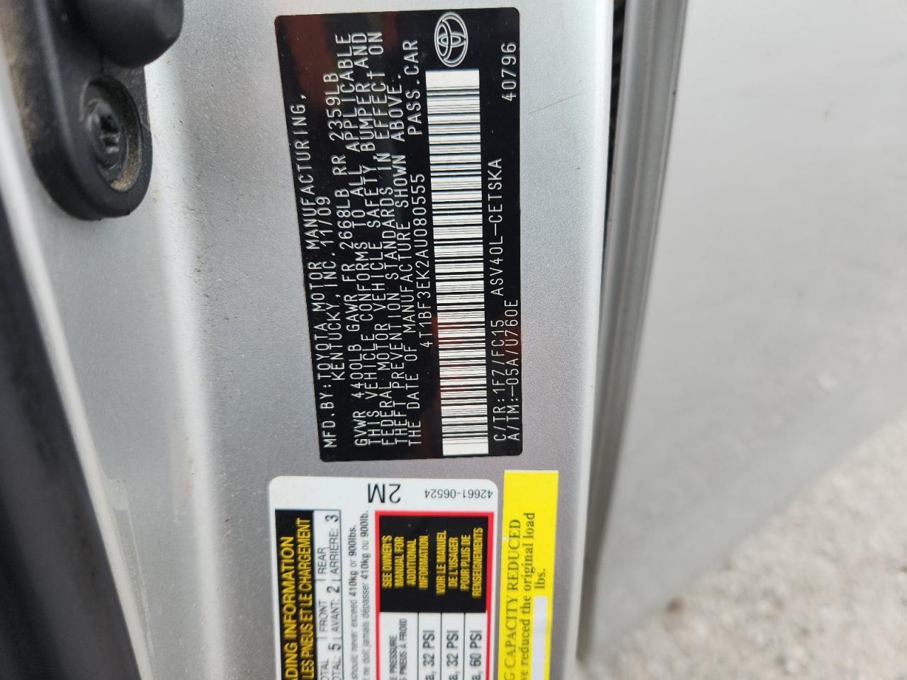 2010 Toyota Camry Se Silver vin: 4T1BF3EK2AU080555